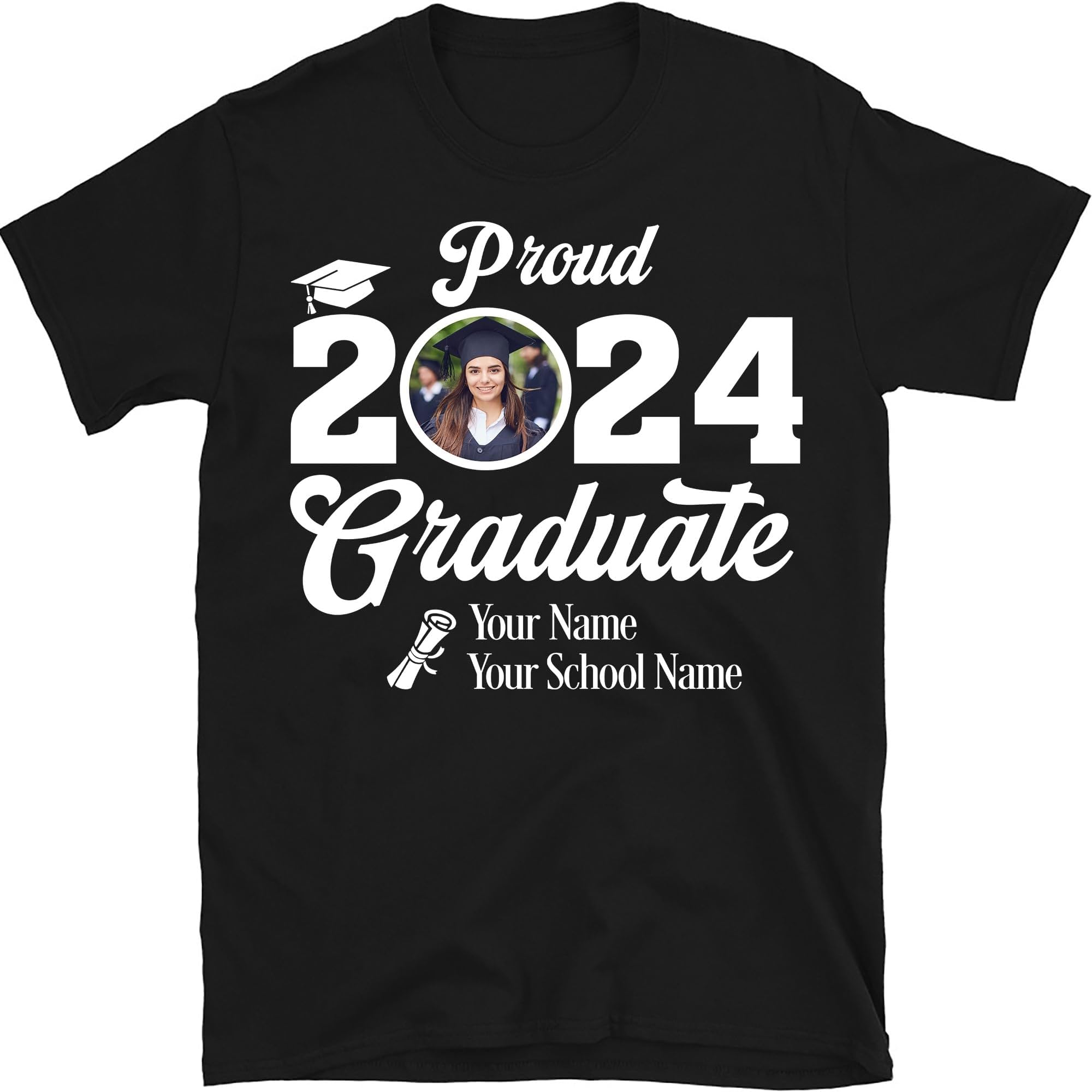 Personalized Graduation Shirts, Custom Senior Shirt, Custom Graduation Shirt, Class of 2024 Family Graduation Shirt, Proud Family Shirt, Small