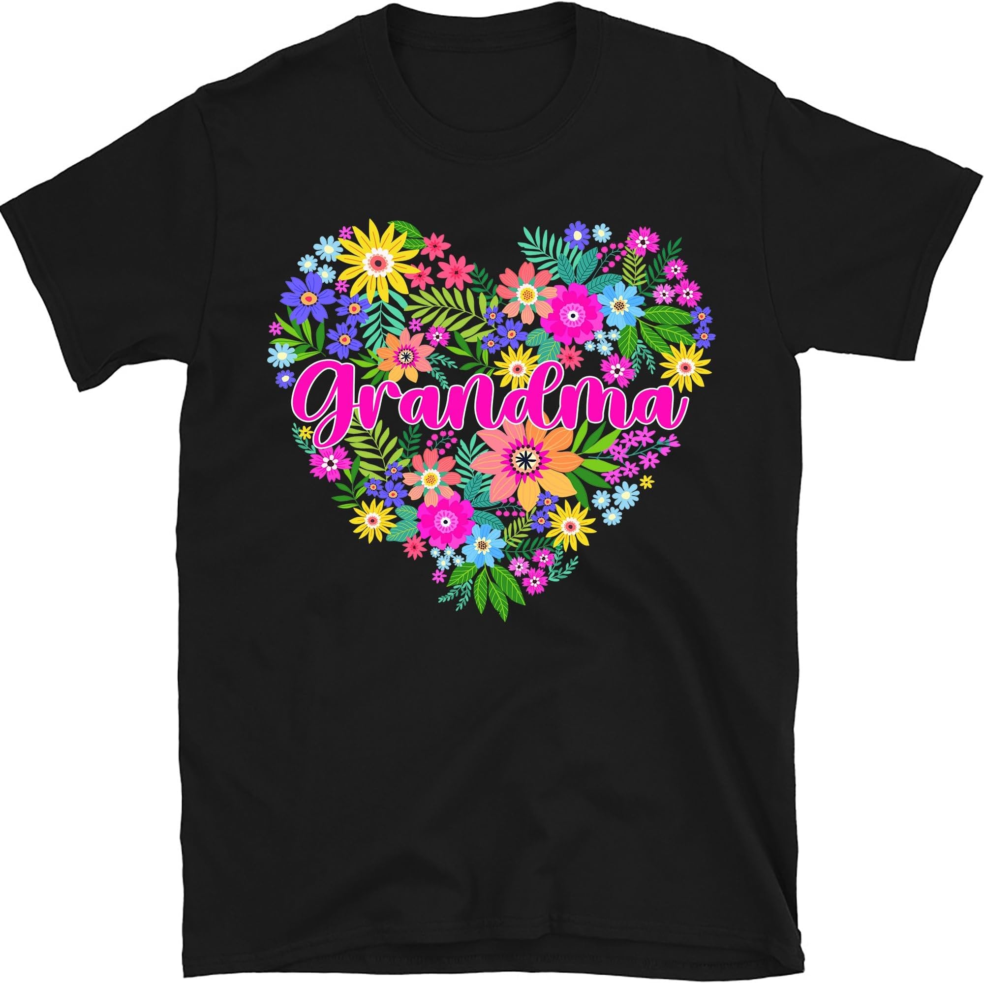 Personalized Grandma Shirt, Custom Mama Shirt, Grandma Mimi Wildflowers Shirt for Grandma Shirt, Nana Wildflower Heart Shirt