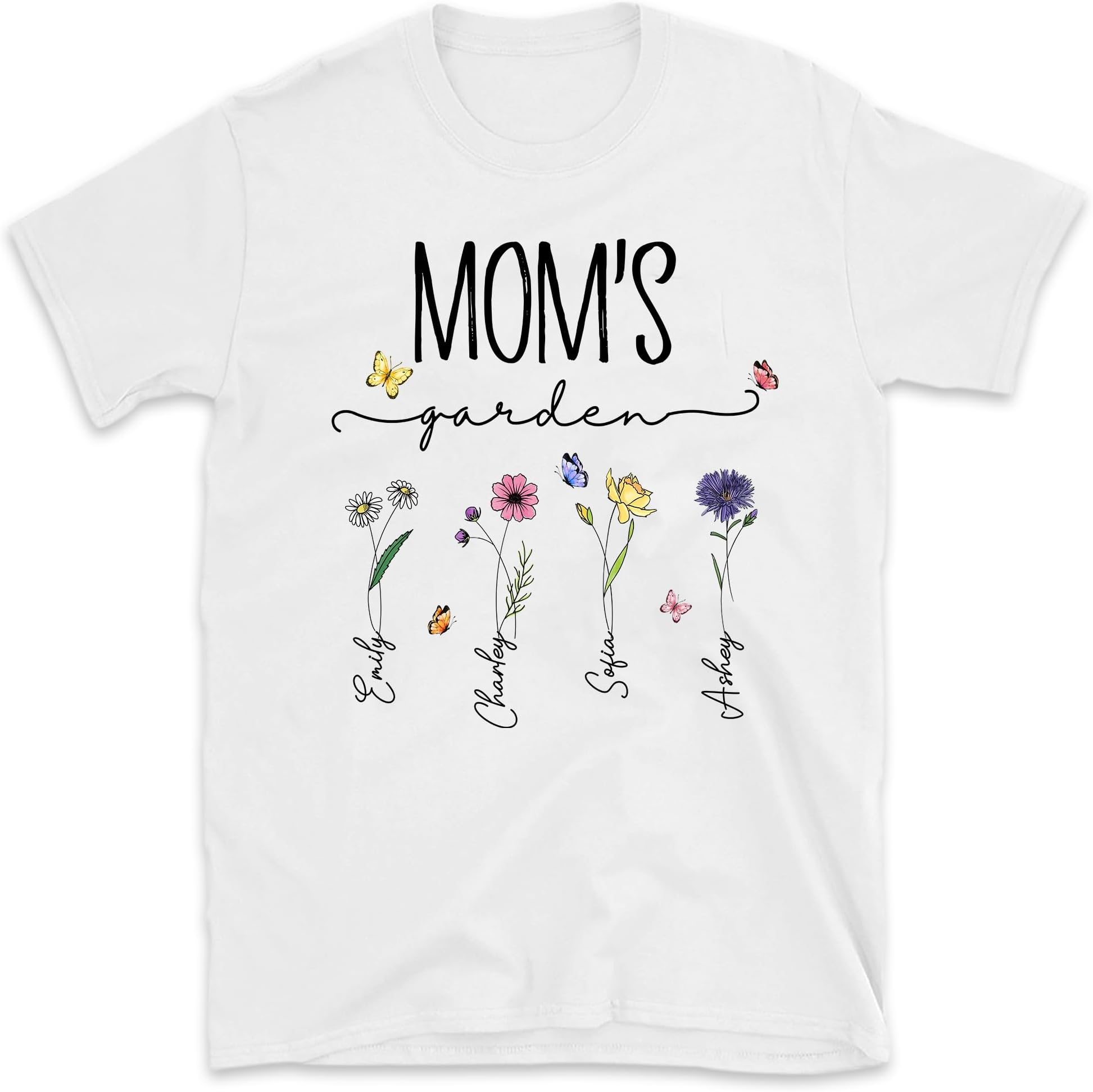 Mom's Garden Shirt, Personalized Birth Month Flower, Custom, Gift for Mom, Mothers Day Shirt, Mom Gift
