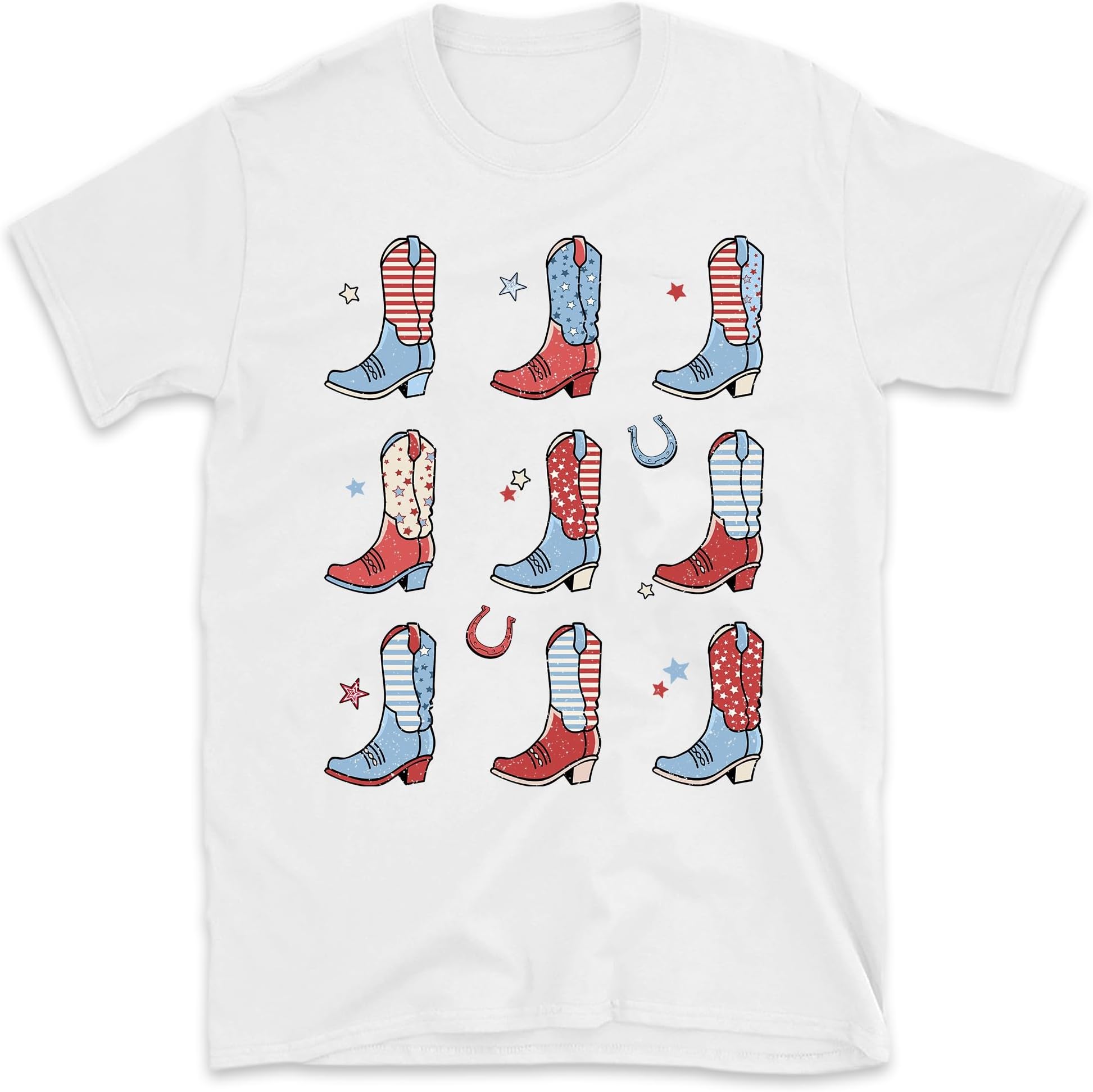 Vintage Western Cowgirl Boots Howdy America 4th of July, Small