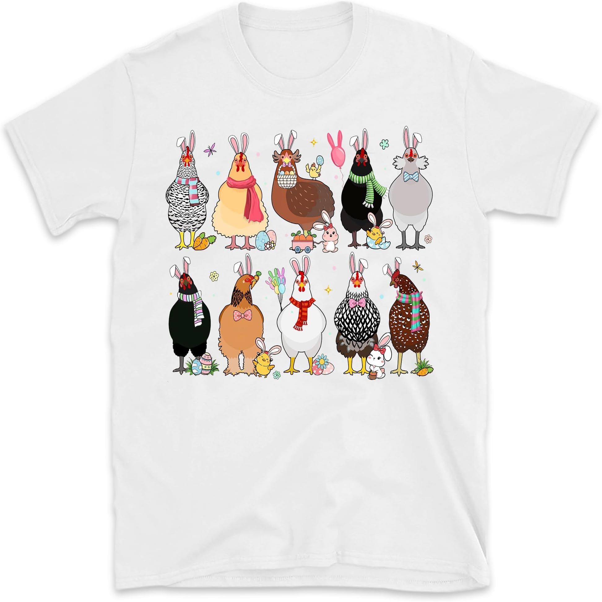 Happy Easter Chicken Shirt, Cute Chicken Shirt, Chicken Lover Shirt, Easter Farm Animals Shirt, Chicken Easter Shirt, Small