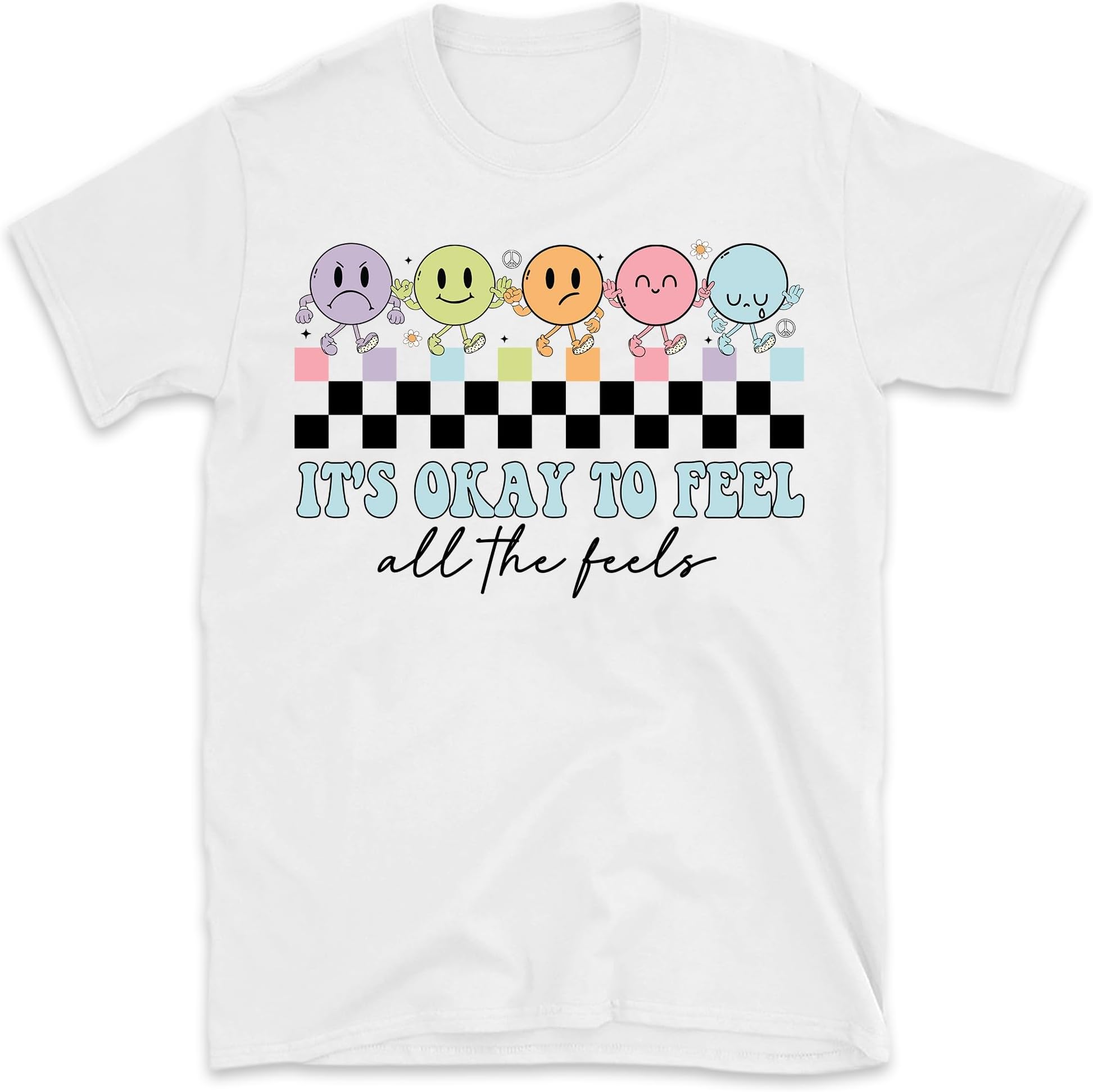 It's Okay to Feel All The Feels Retro Shirt, Mental Health Shirt, Mental Health Awareness, Sped Teacher Gift, Therapist Shirt, Small