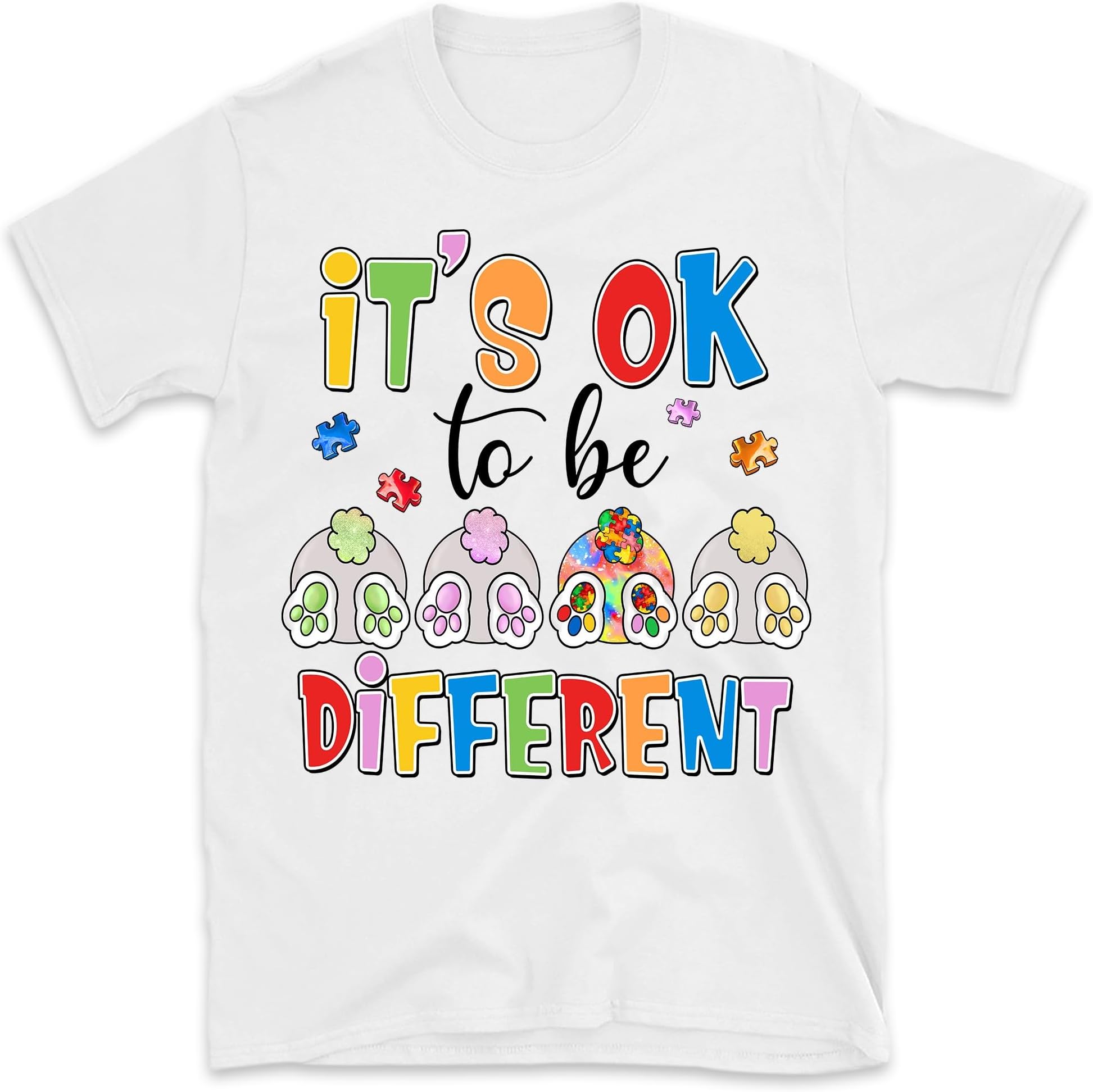 It's Ok to Be Different Happy Easter Bunny Autism Awareness, Small