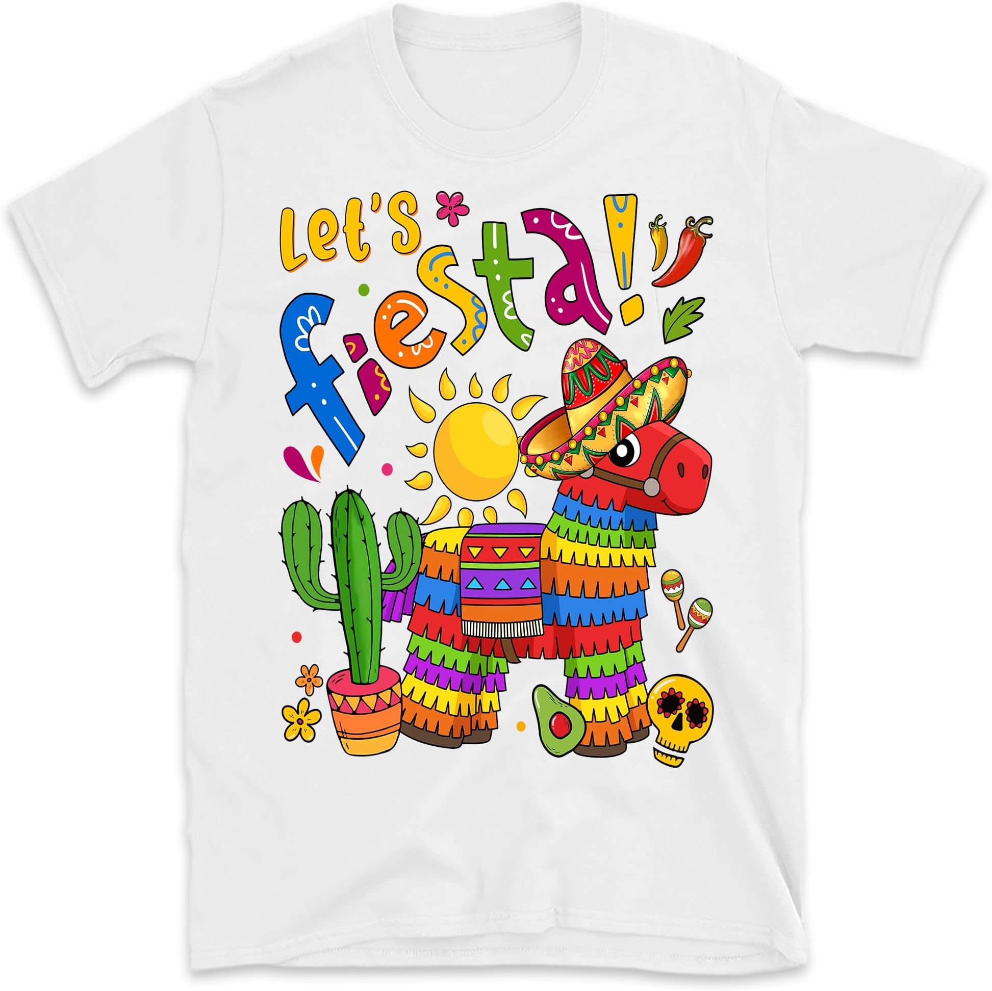 Let's Fiesta Shirt, Happy Cinco De Mayo Shirt, Taco Sombrero Mustache Matching Outfit Shirt, Mexican Fiesta Party Shirt