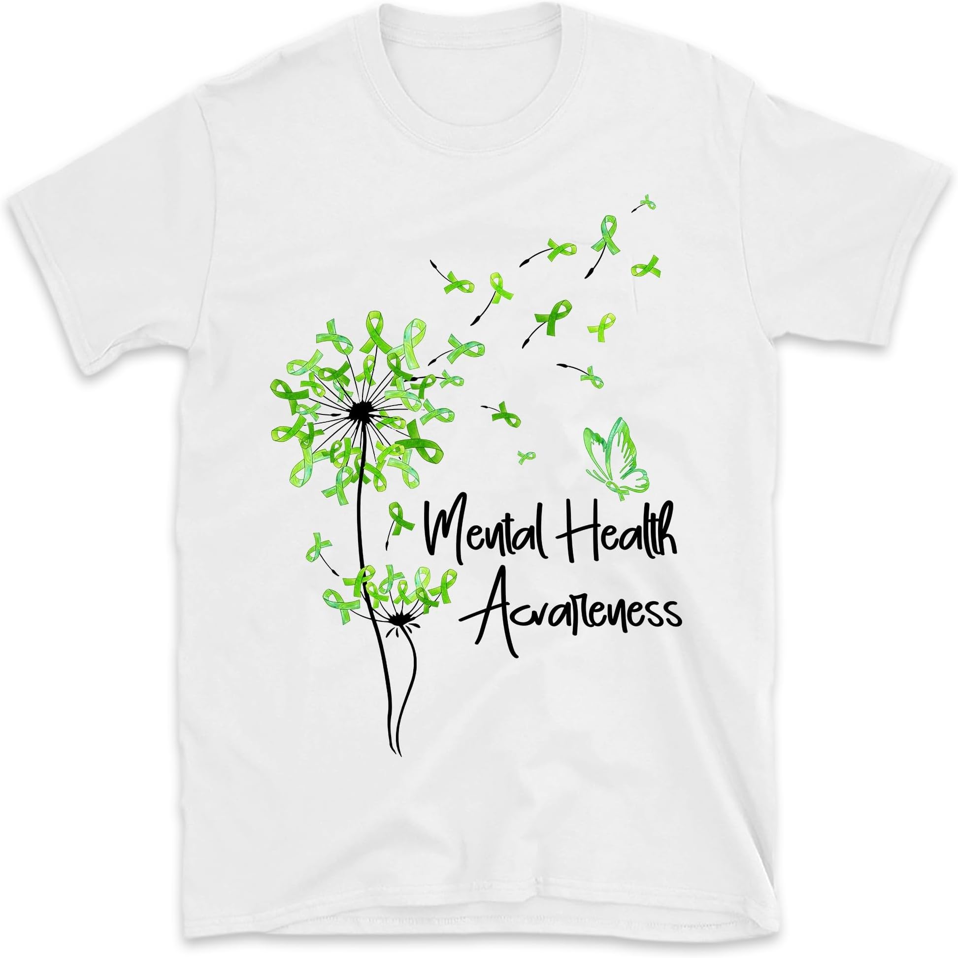 Flower Dandelion Mental Health Awareness Shirt, Green Ribbon Shirt, Mental Health Support Shirt, Mental Health Shirt