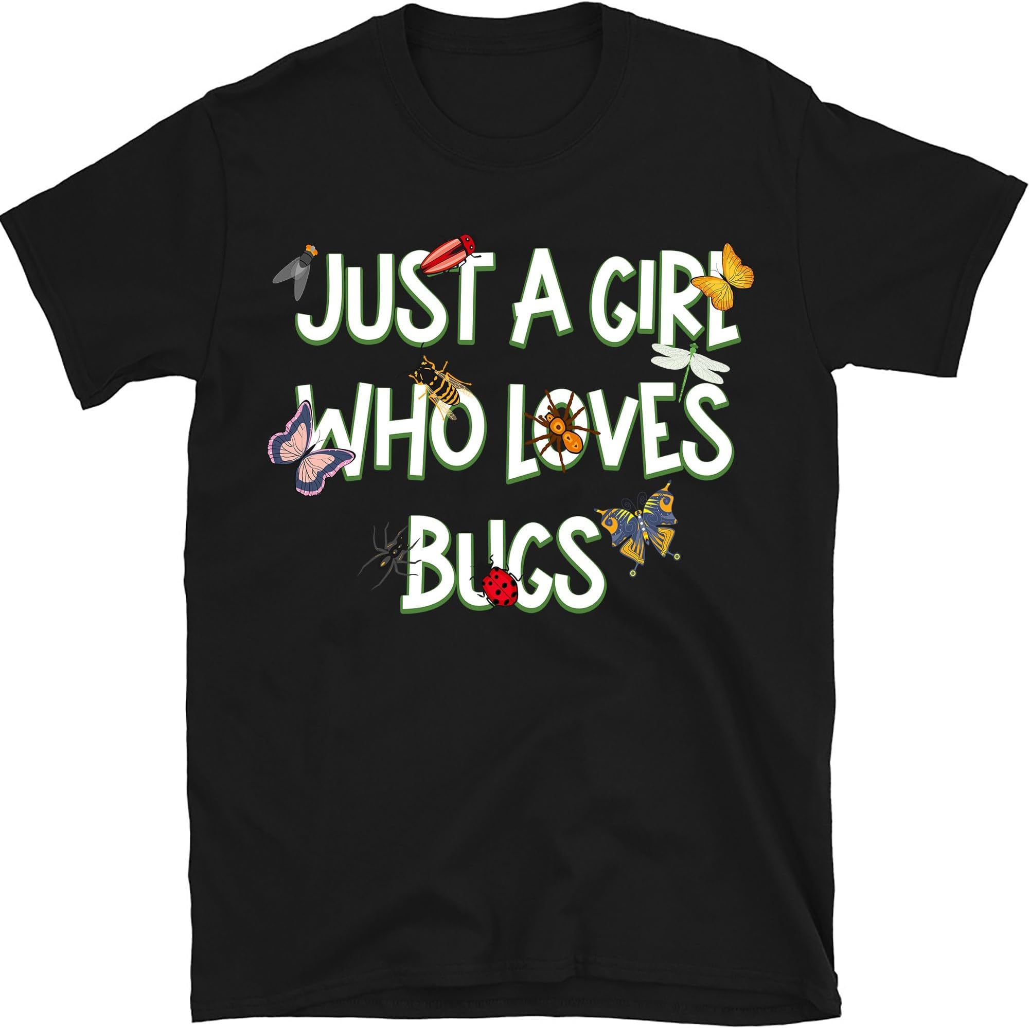 Just A Girl Who Loves Bugs Shirt, Entomology Shirt, Bug Lover Tee, Entomologist Gift, Insect Shirt, Insect Lover Gift, Small