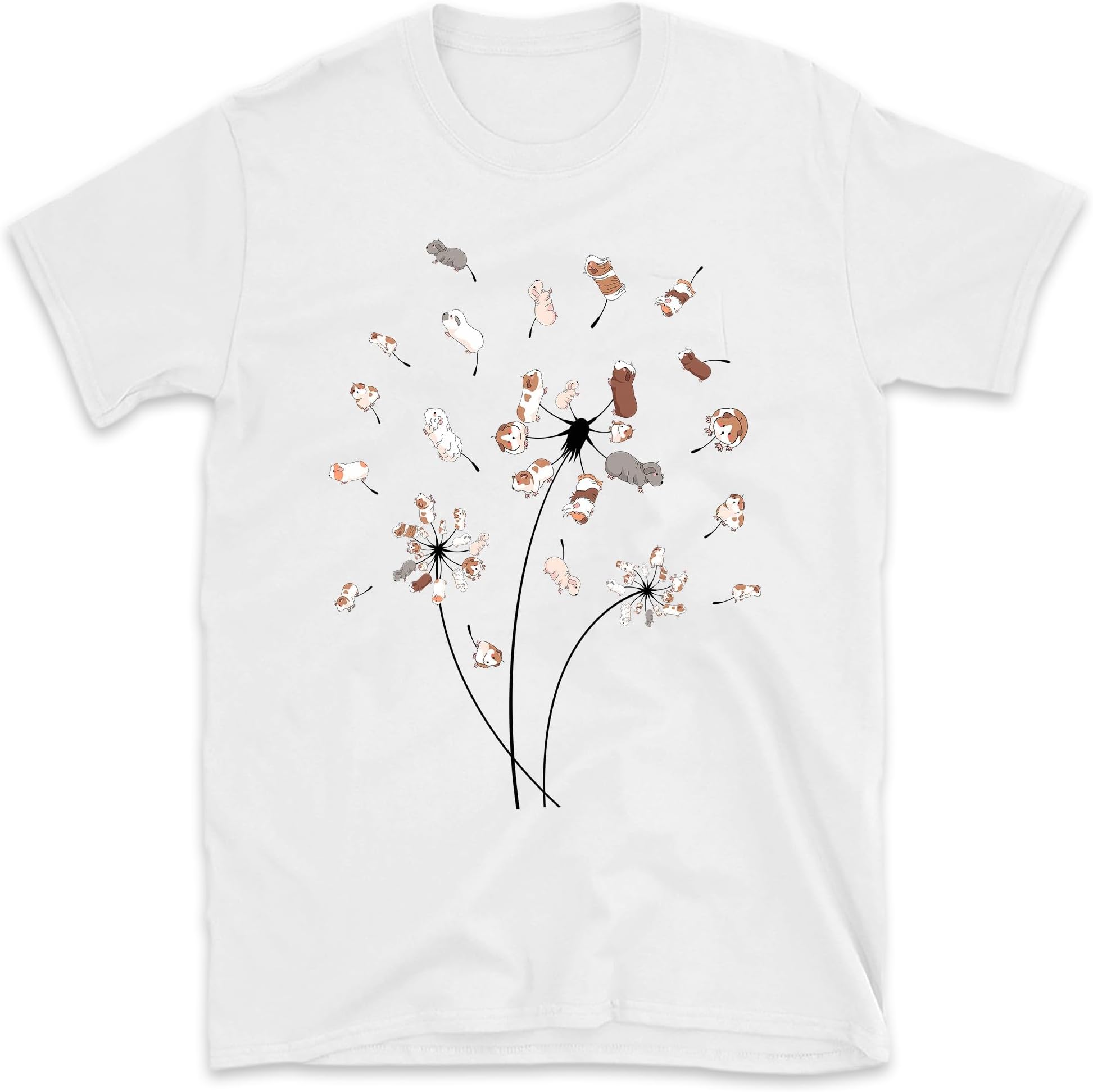 Dandelion Guinea Pig Shirt, Guinea Pig Lover T-Shirt, Flying Guinea Pig Shirt, Guinea Pig Mom Gifts, Small