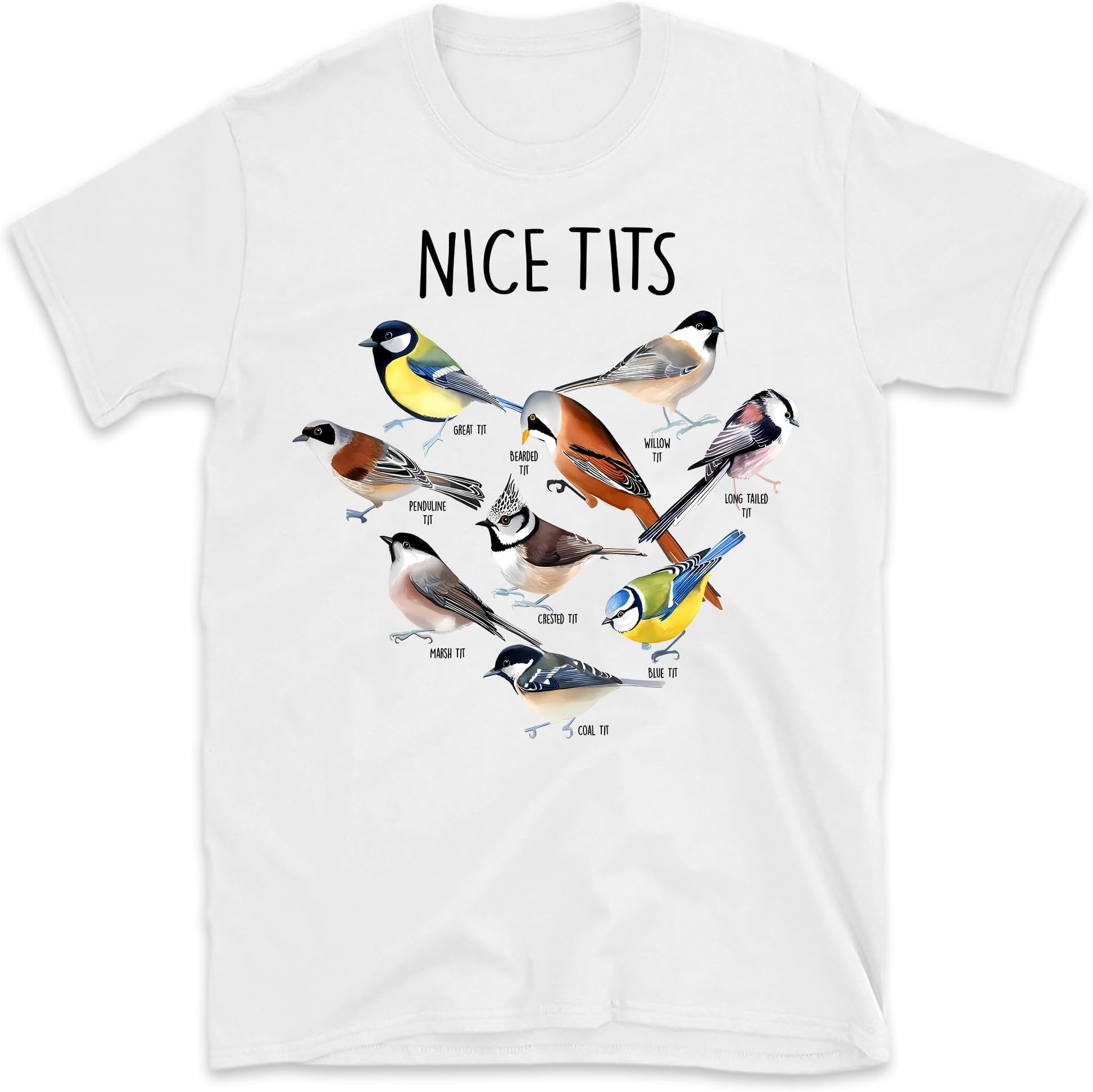 Birds Heart Funny Bird Lovers Birdwatching Birdwatcher, Small