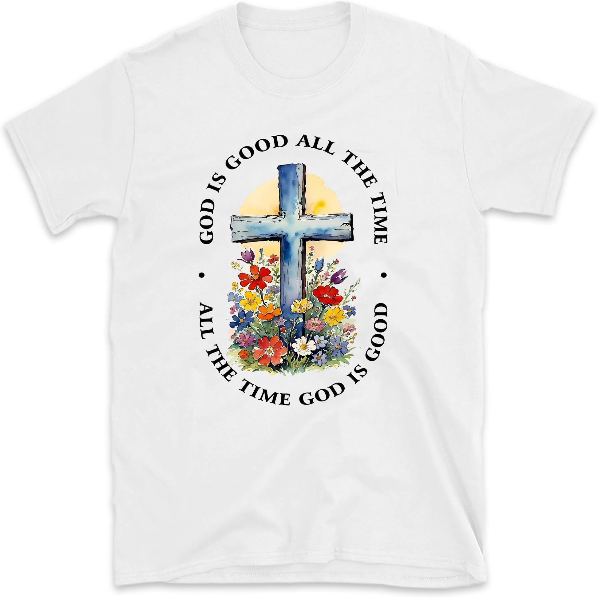God is Good Shirt, Woman Christian Shirt, Floral Cross Shirt, Church Shirt, Prayer Shirt, God Lover Shirt, Christian Gift Shirt, Small