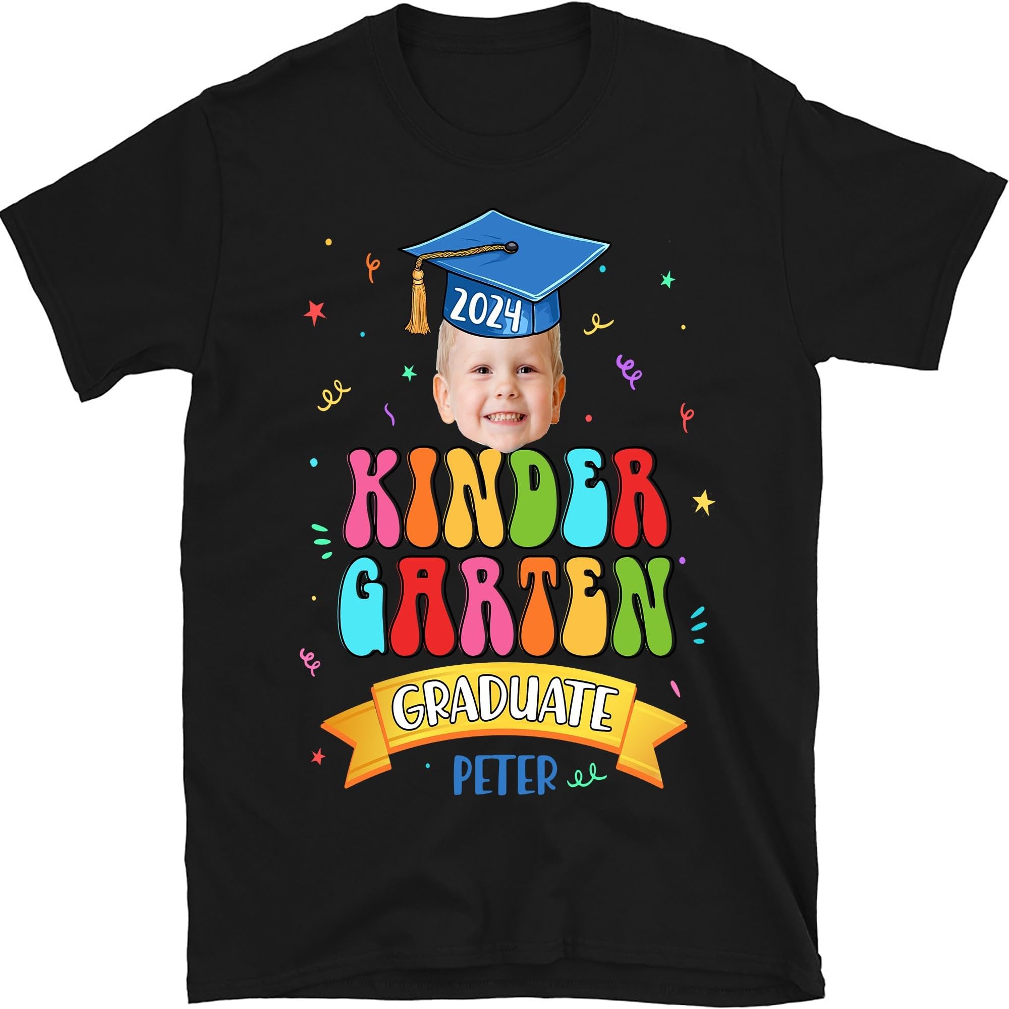 Personalized Proud of A 2024 Kindergarten Graduate Shirt, Custom Photo Kindergarten Graduate Shirt, Graduation Family Shirts, Small