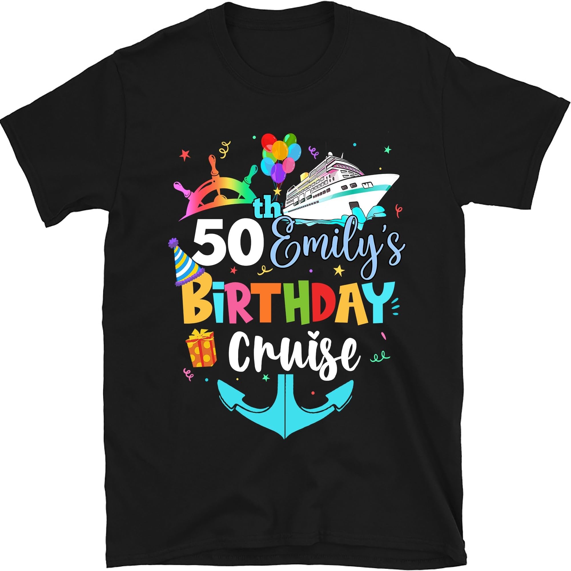 Personalized 50th Birthday Cruise Shirt, Birthday Cruise Squad Personalized Shirt, Custom Birthday Cruise Shirt, Personalized Birthday Cruise Shirt, Small