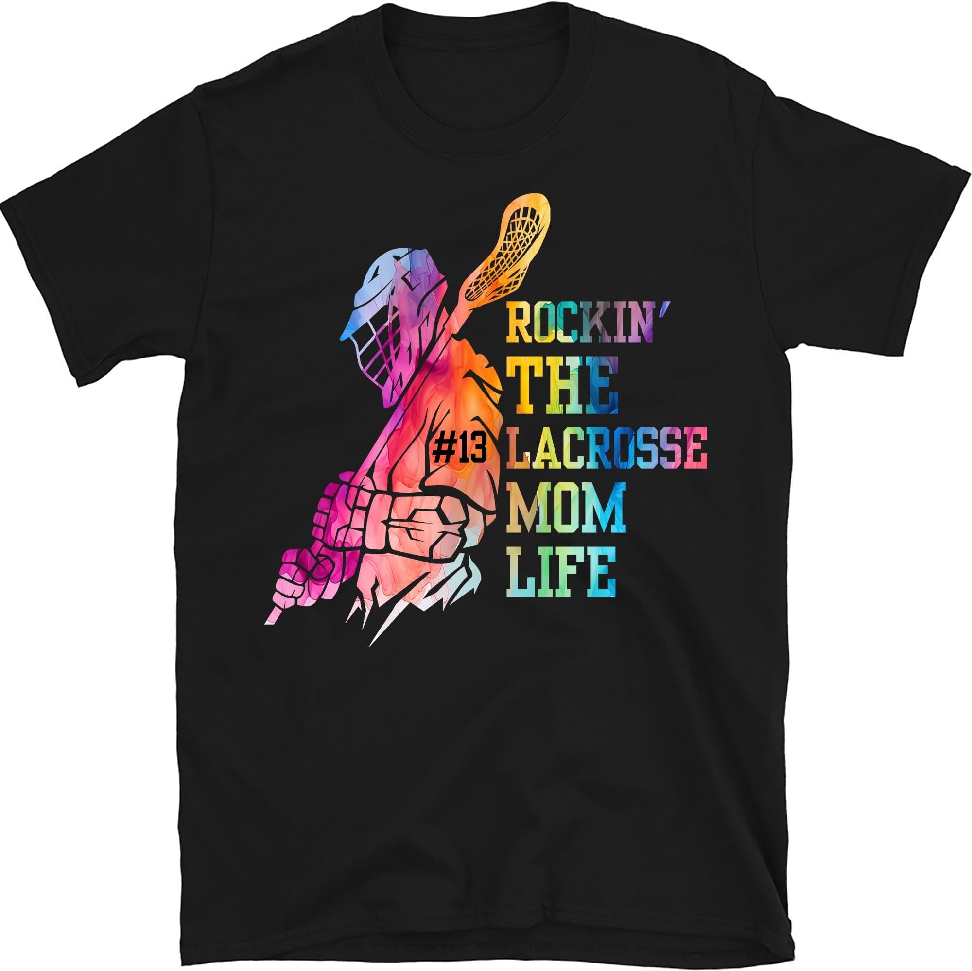Rockin' The Lacrosse Mom Life Shirt, Lacrosse Mom Watercolor Shirt, Gift for Lacrosse Mama, Lacrosse Game Day Shirt