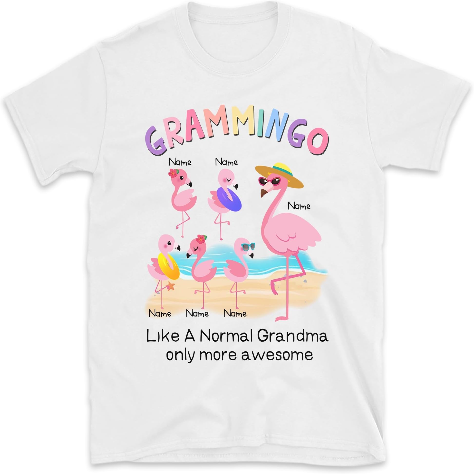 Grammingo Flamingo Shirt, Grandma Summer T Shirt, Custom Mimi Shirt for Summer, Custom Nana Summer Shirt, Mimi Summer Shirt