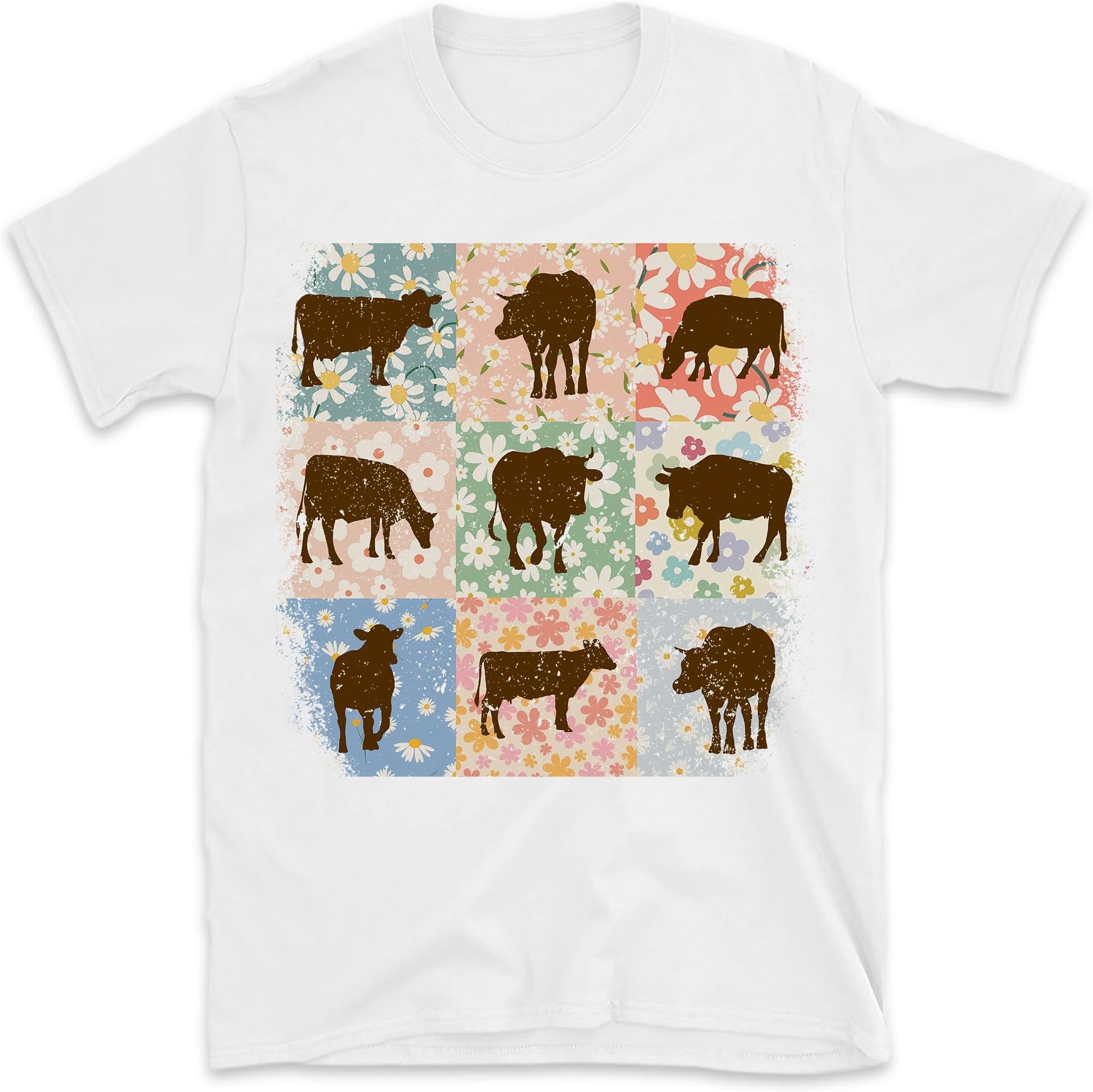 Floral Cow Shirt, Cute Cow Shirt, Cow Lover Gift, Cottagecore Farm Girl Shirt, Farmer Gift Shirt