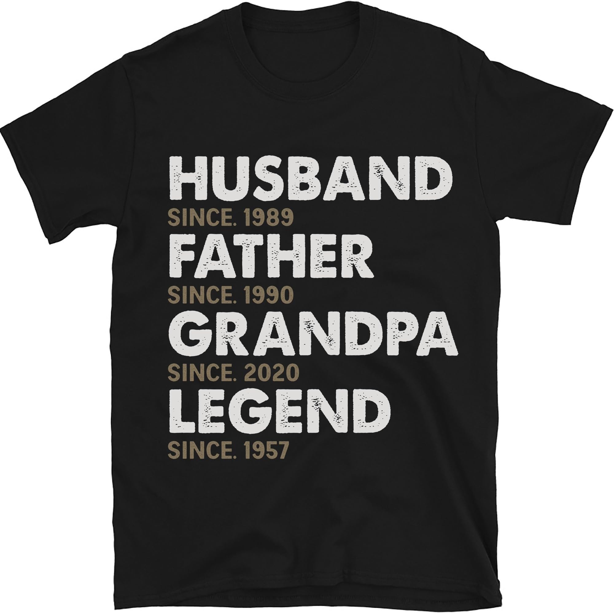 Personalized Dad Grandpa Shirt, Personalized Papa Shirt, Father's Day Shirt, Husband Father Grandpa Legend, Grandpa Custom Dates