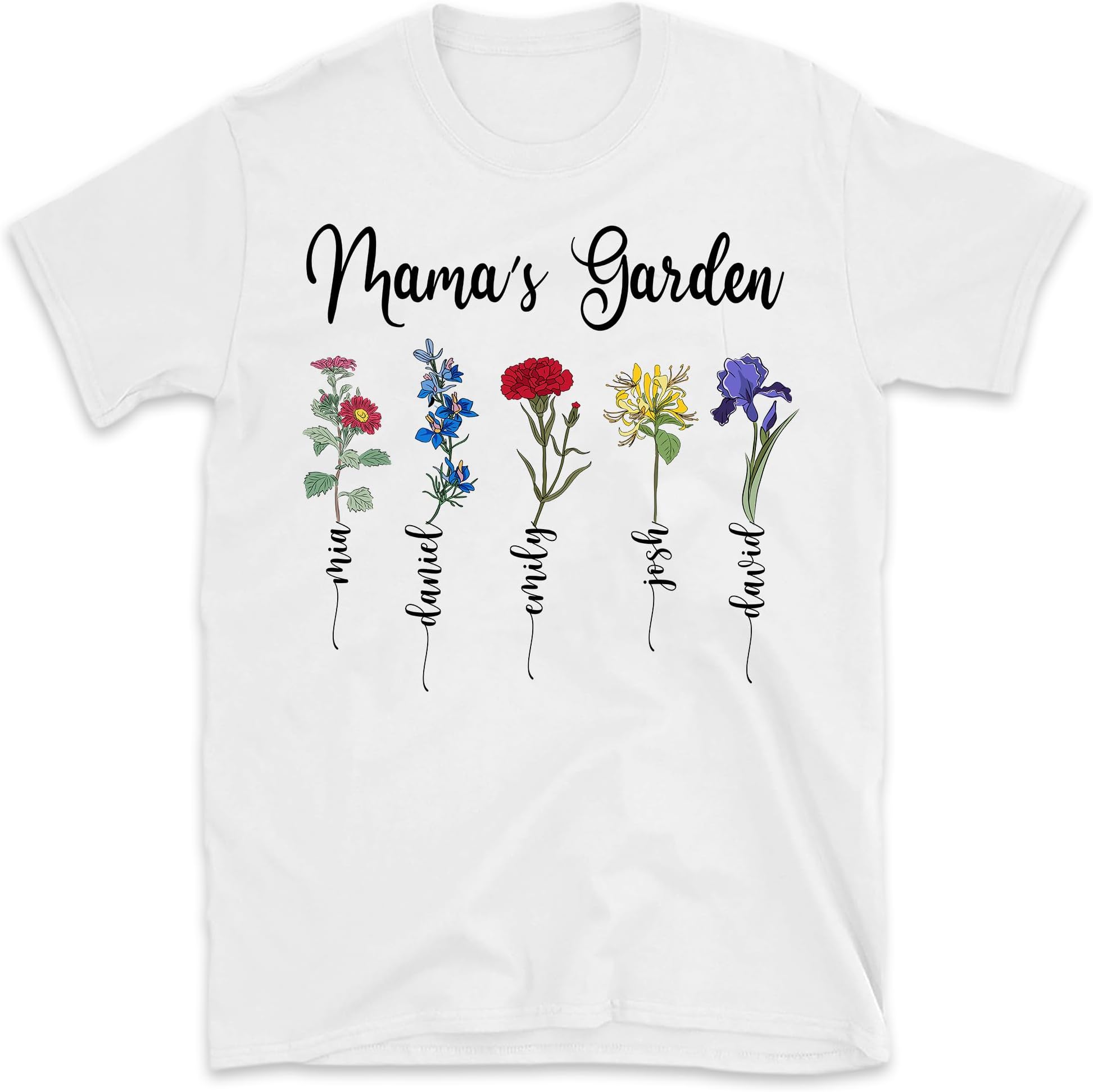 Mama's Garden Shirt, Birth Month Flower Shirt, Mom's Flowers Garden Shirt, Custom Mom Shirt, Custom Flower Shirt