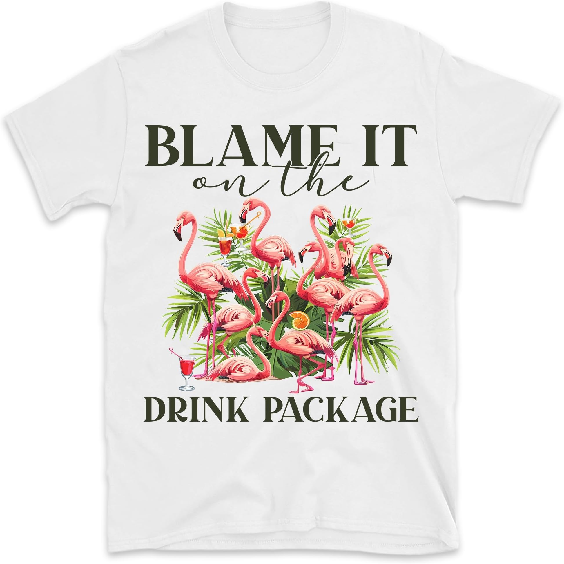 Blame It On The Drink Package Flamingo Lover Shirt, Funny Flamingo Cruise Shirt, Drinking Shirt, Cruise Vacation Shirt, Family Cruise Shirt