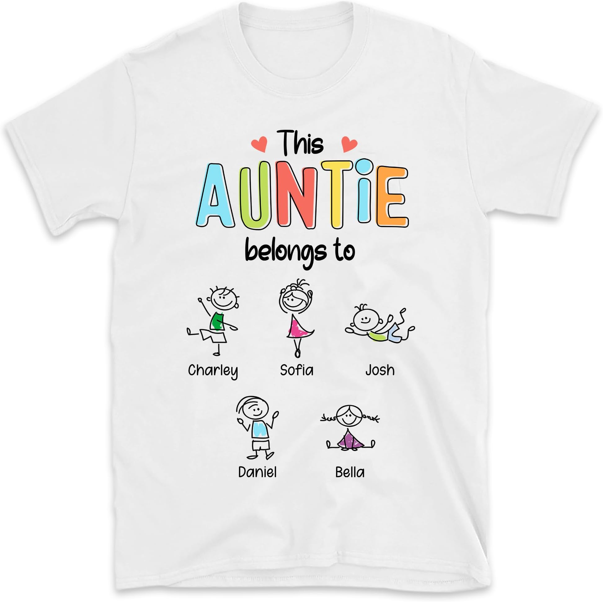 Personalized This Aunt Belongs to Shirt, Custom Kid's Name Shirt, New Aunt Shirt New Aunt Shirt Auntie Tee Gift for Aunt Shirt, Small