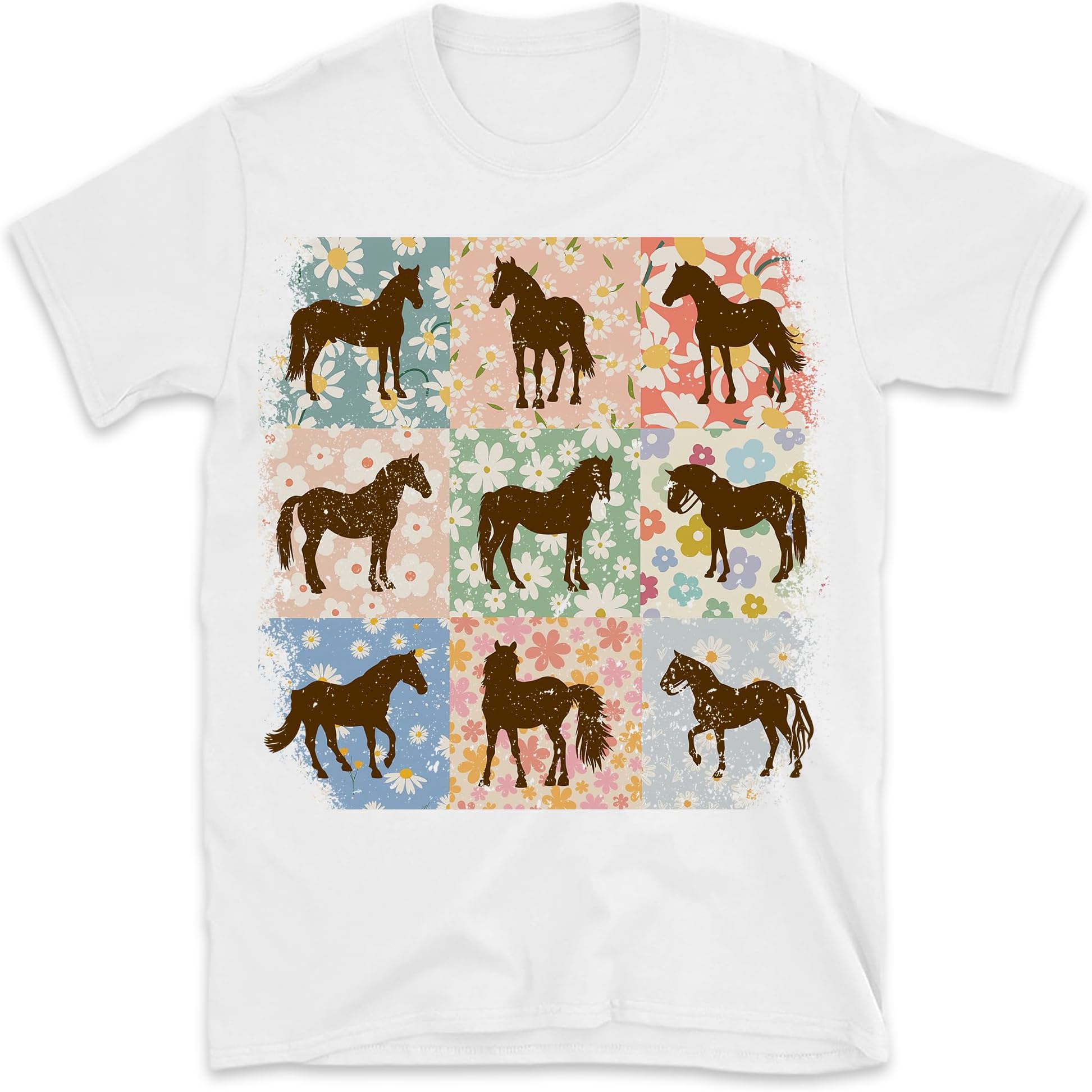 Floral Horse Shirt, Cute Horse Shirt, Horse Lover Tee, Cottagecore Farm Girl Shirt, Horse Mom Gift
