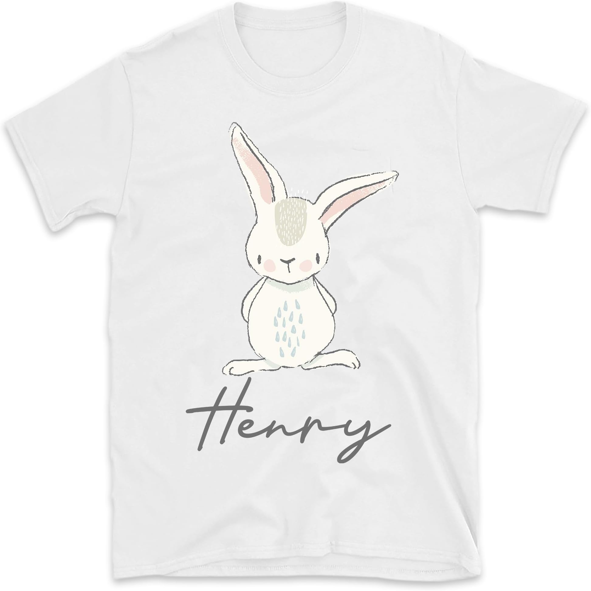 Personalized Name Cute Bunny Kids Shirt, Custom Name Kids Toddler Youth Shirt Baby Onesie, Cute Easter Shirt, Bunny Name Shirt