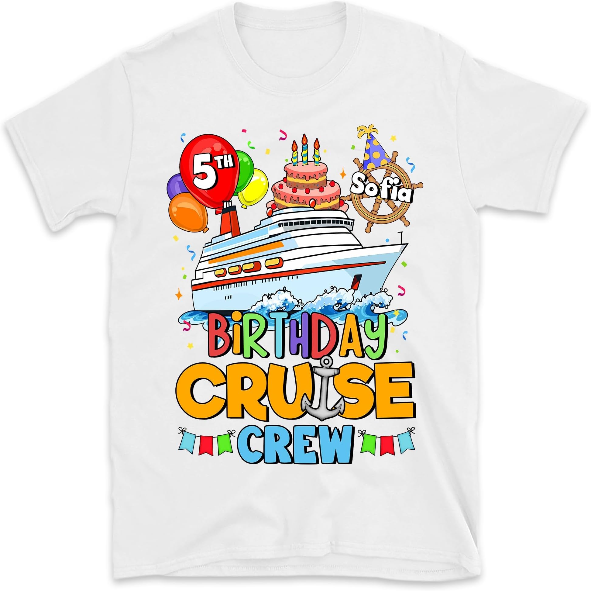 Personalized Birthday Cruise Crew Shirt, Birthday Family Cruising Shirts, Birthday Trip Shirt, Custom 50th Birthday Crew Shirt