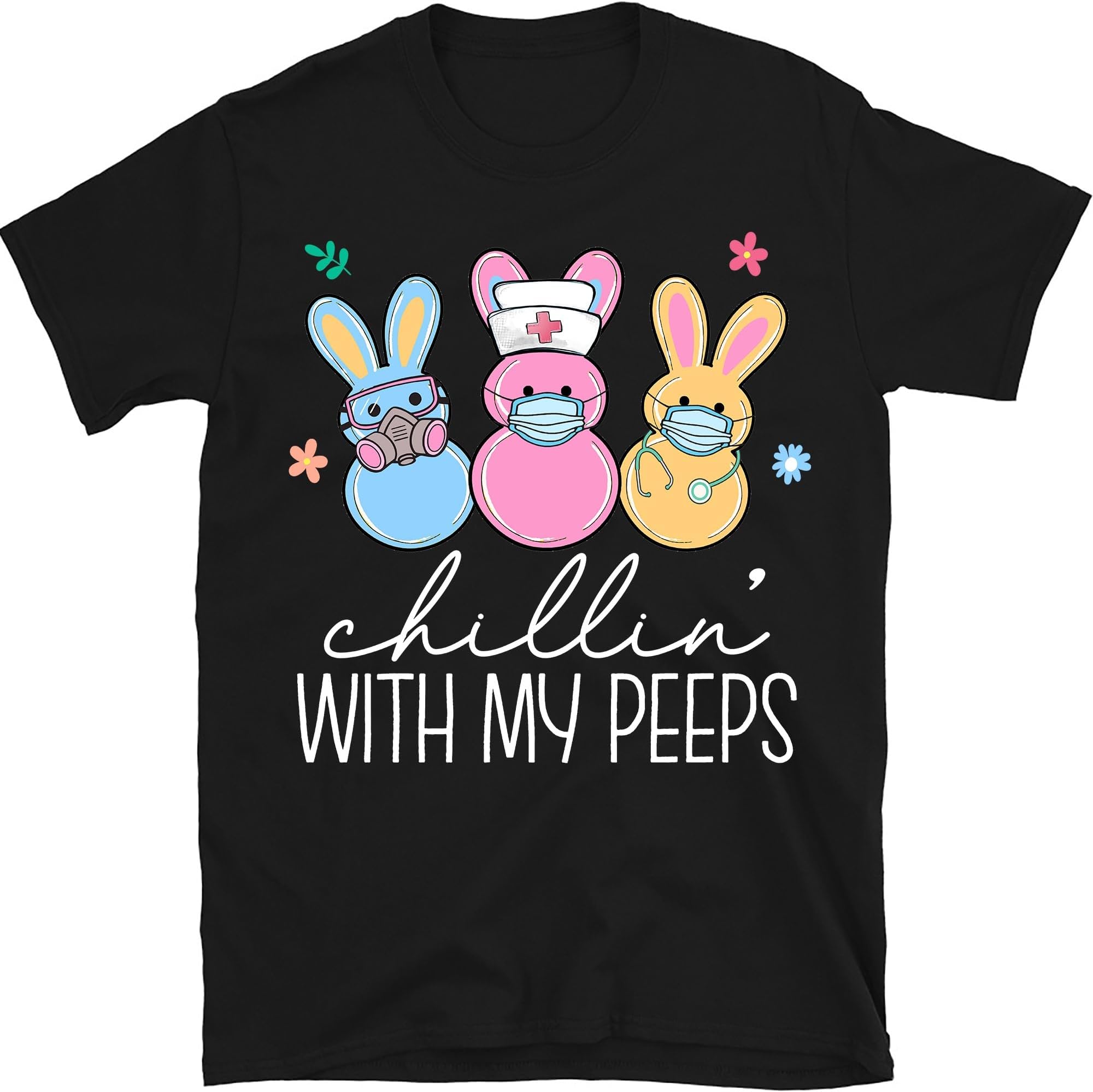 Cute Nurse Nursing Easter Shirt, Funny Nursing Bunnies Easter Gift Tshirt, Easter Gift Shirt for Nurse, LPN LVN ICU ED ER