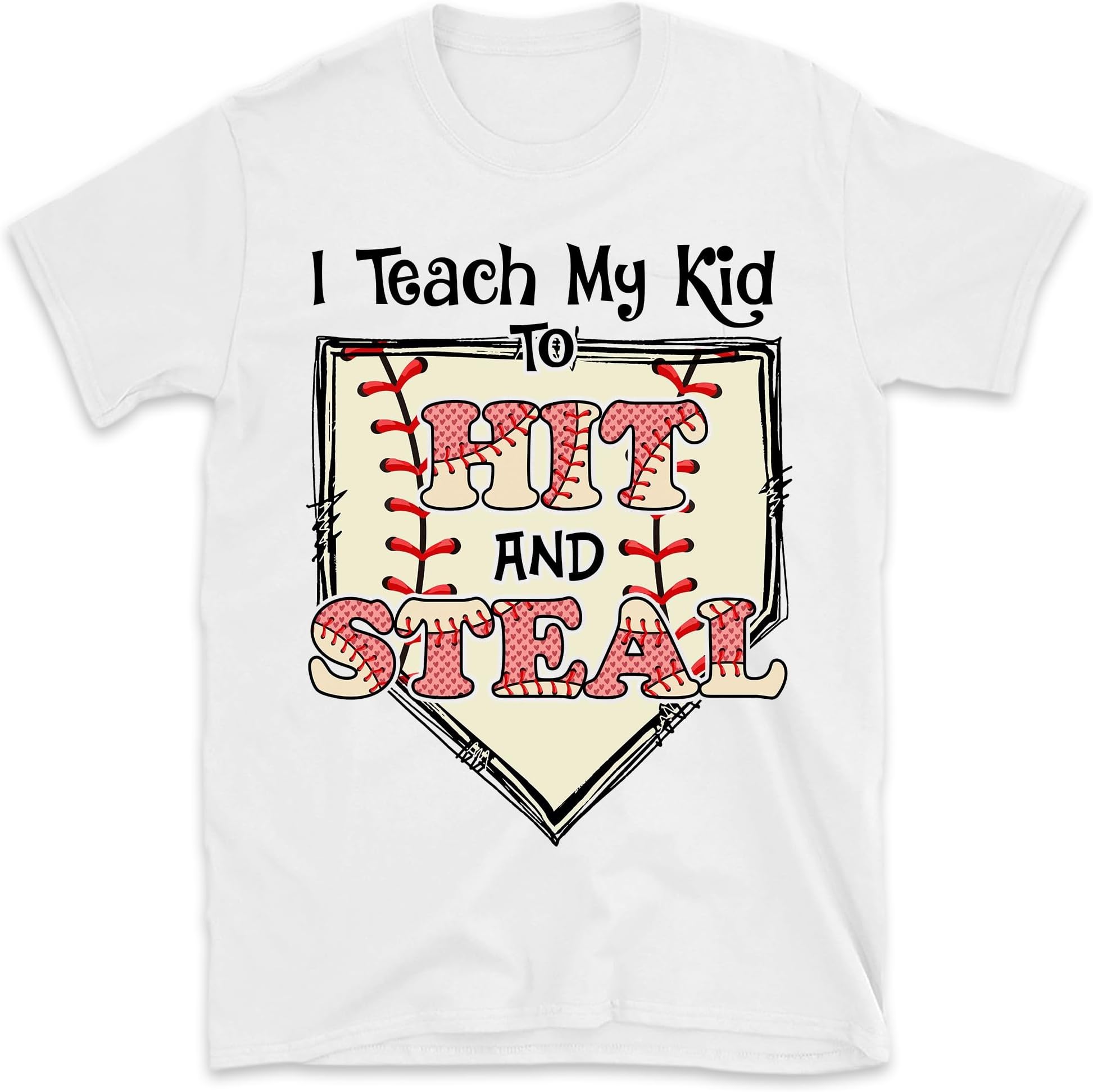 Baseball I Teach My Kid to Hit and Steal Shirt, Funny Baseball Mom Shirt, Baseball Mom Gift, Game Day Shirt