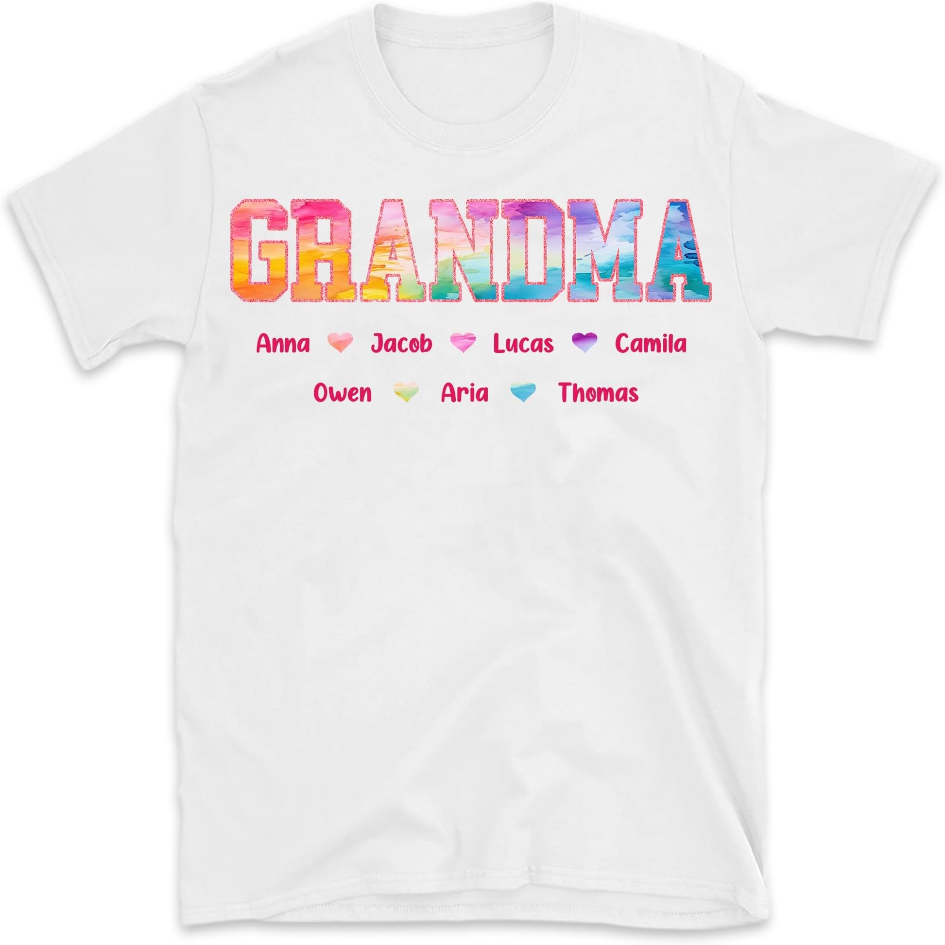 Watercolor Grandma Shirt, Nana Shirt, Personalized Grandma Nickname Tee, Gift for Grandma