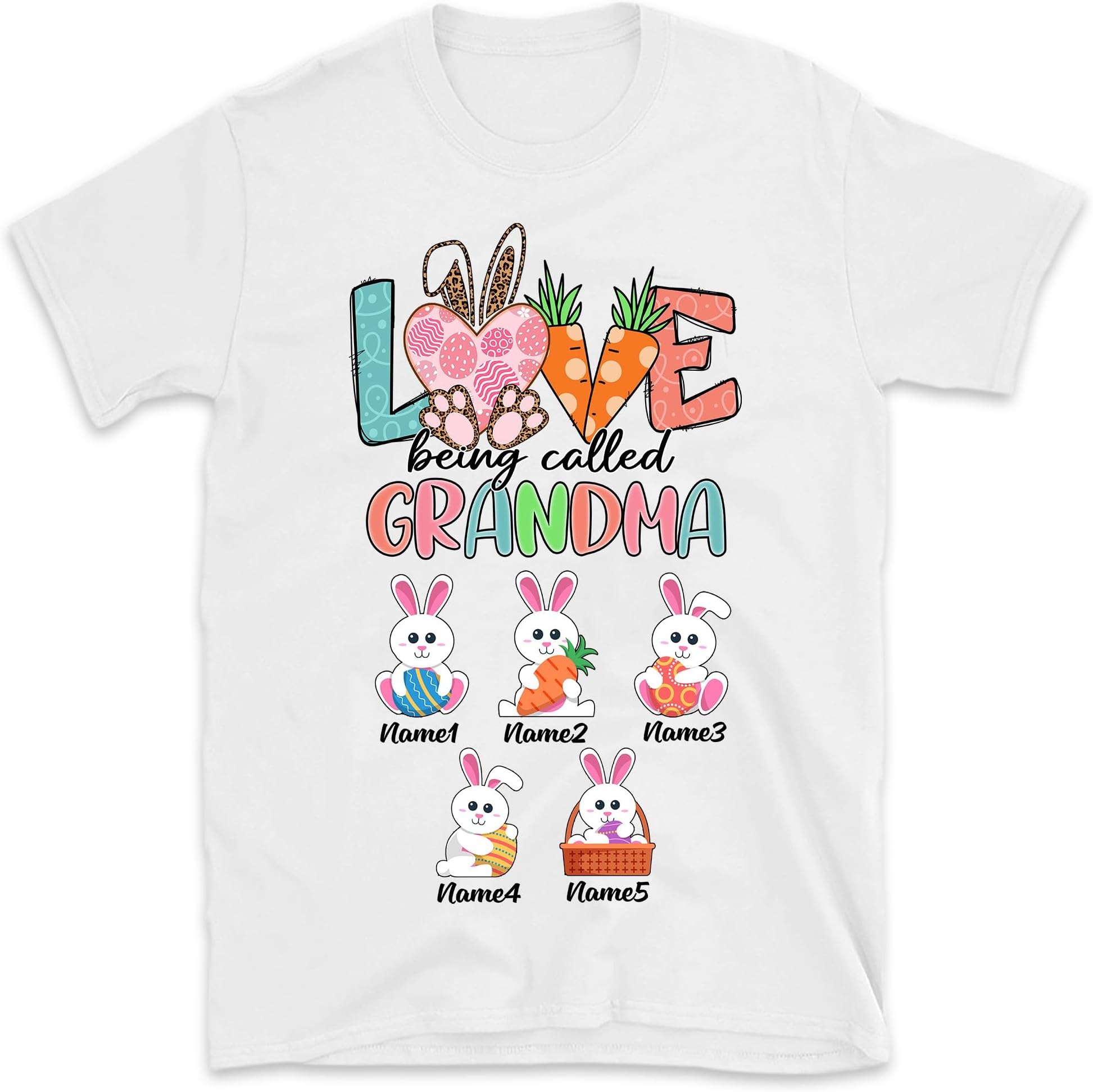Personalized Love Being Called Grandma Shirt, Easter Grandma Sweatshirt, Custom Easter Bunnies, Easter Day Gift for Grandma