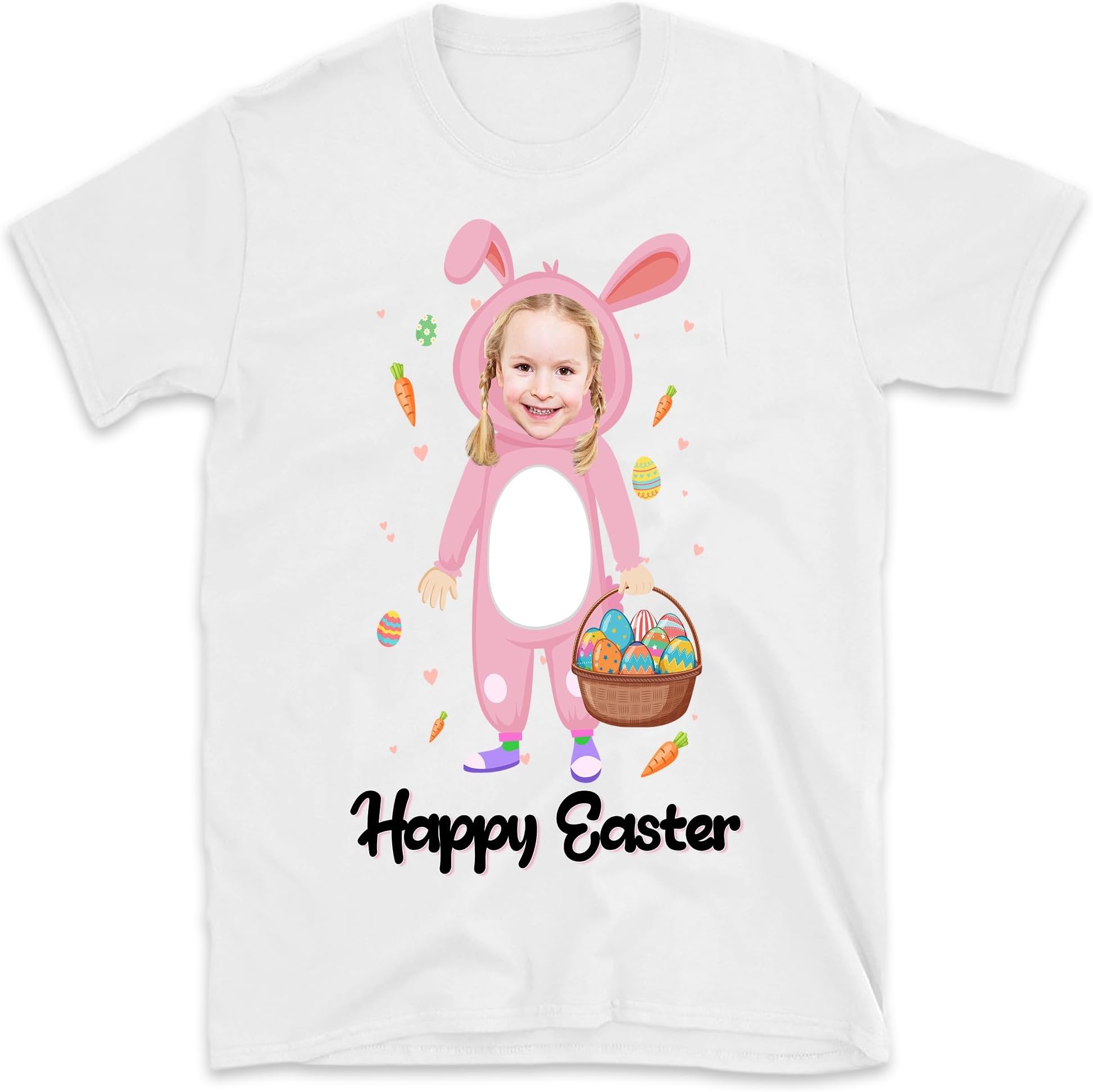 Personalized Face Easter Bunny Shirts, Funny Face Easter Shirt, Custom Face Photo, Happy Easter Shirt, Matching Easter Shirts, Cute Easter Tee