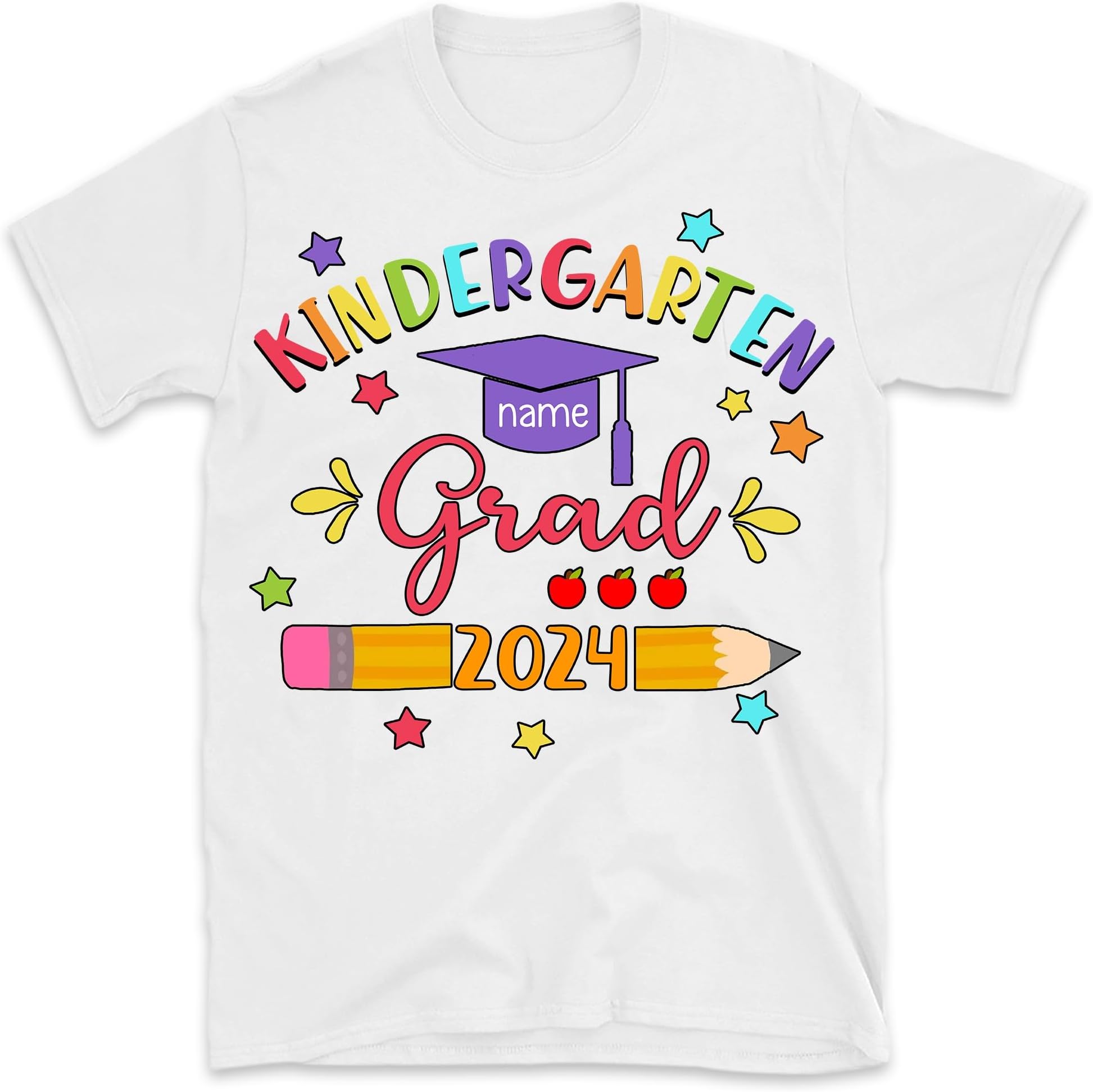 Custom Name Kindergarten Graduation Shirt, Personalized 2024 Kindergarten Graduate Shirt, Kinder Gift for Kids Graduate Shirt, Small