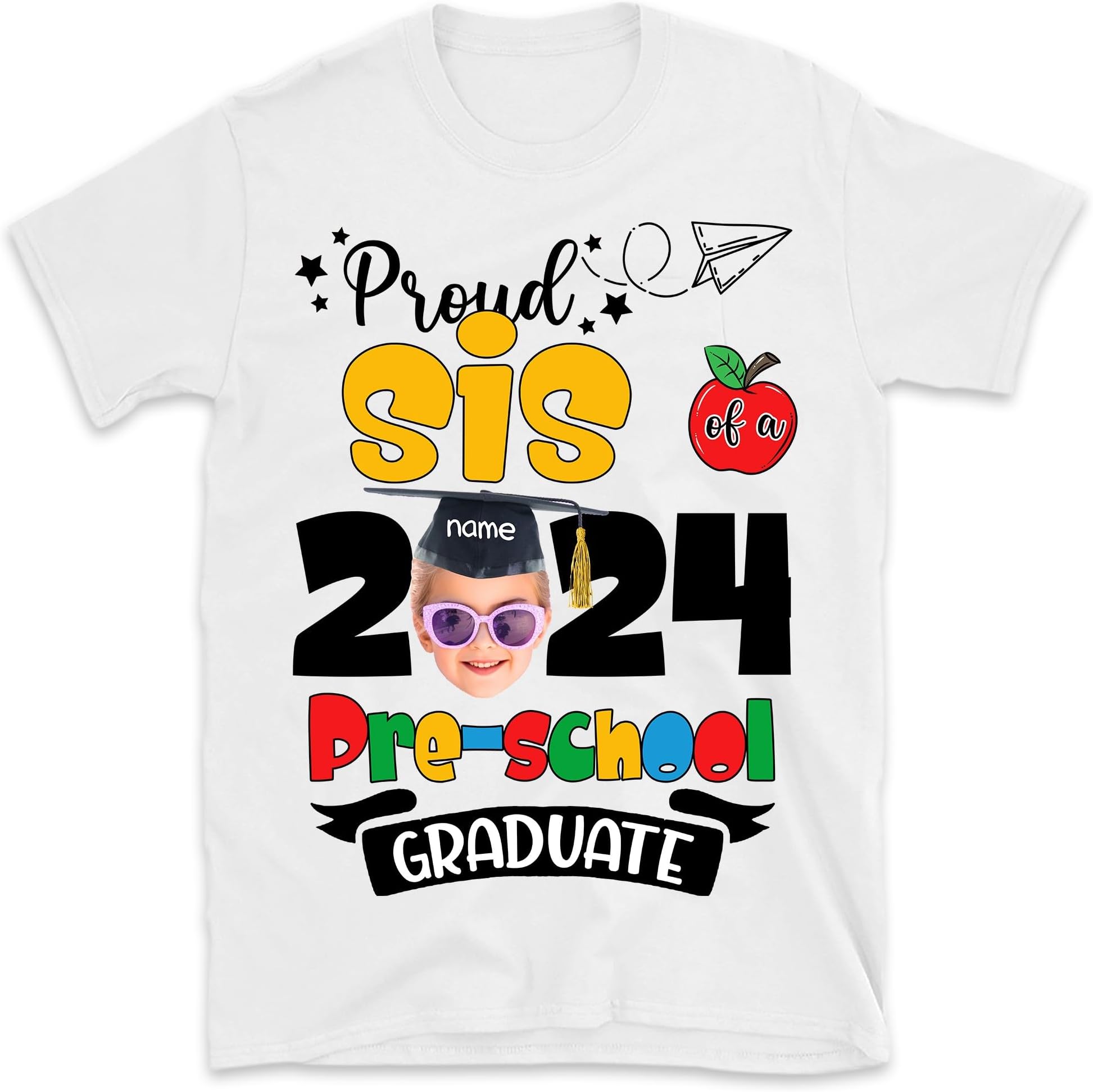 Personalized Photo Kindergarten Graduate 2024, Custom Name Kindergarten Family, Proud Mom of A Kinder Graduate, 1st Grade Preschool Grad, Small