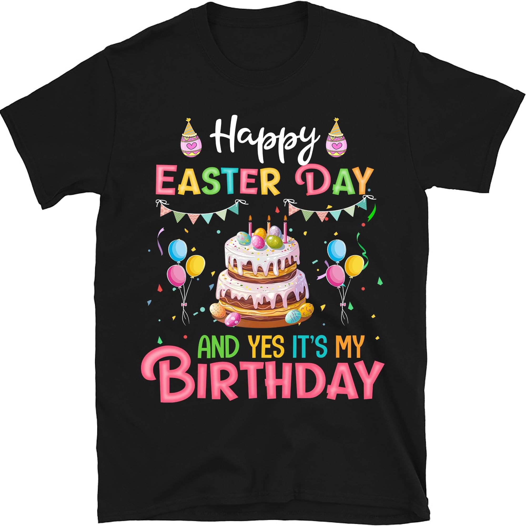 Happy Easter Day and Yes It's My Birthday Shirt, Bunny Birthday Shirt, Bunny Birthday Party, Easter Birthday Shirt, Peeps Birthday T-Shirts, Small