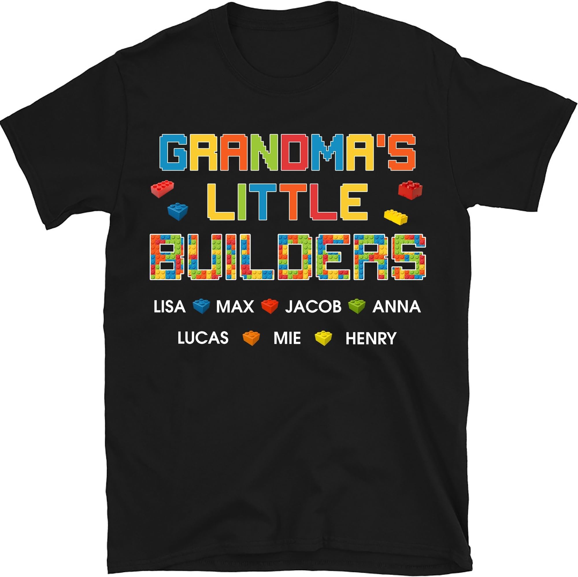 Grandma's Little Builders Building Shirt, Personalized Grandma Shirt, Building Blocks Squad Shirts, Gift for Nana Mimi