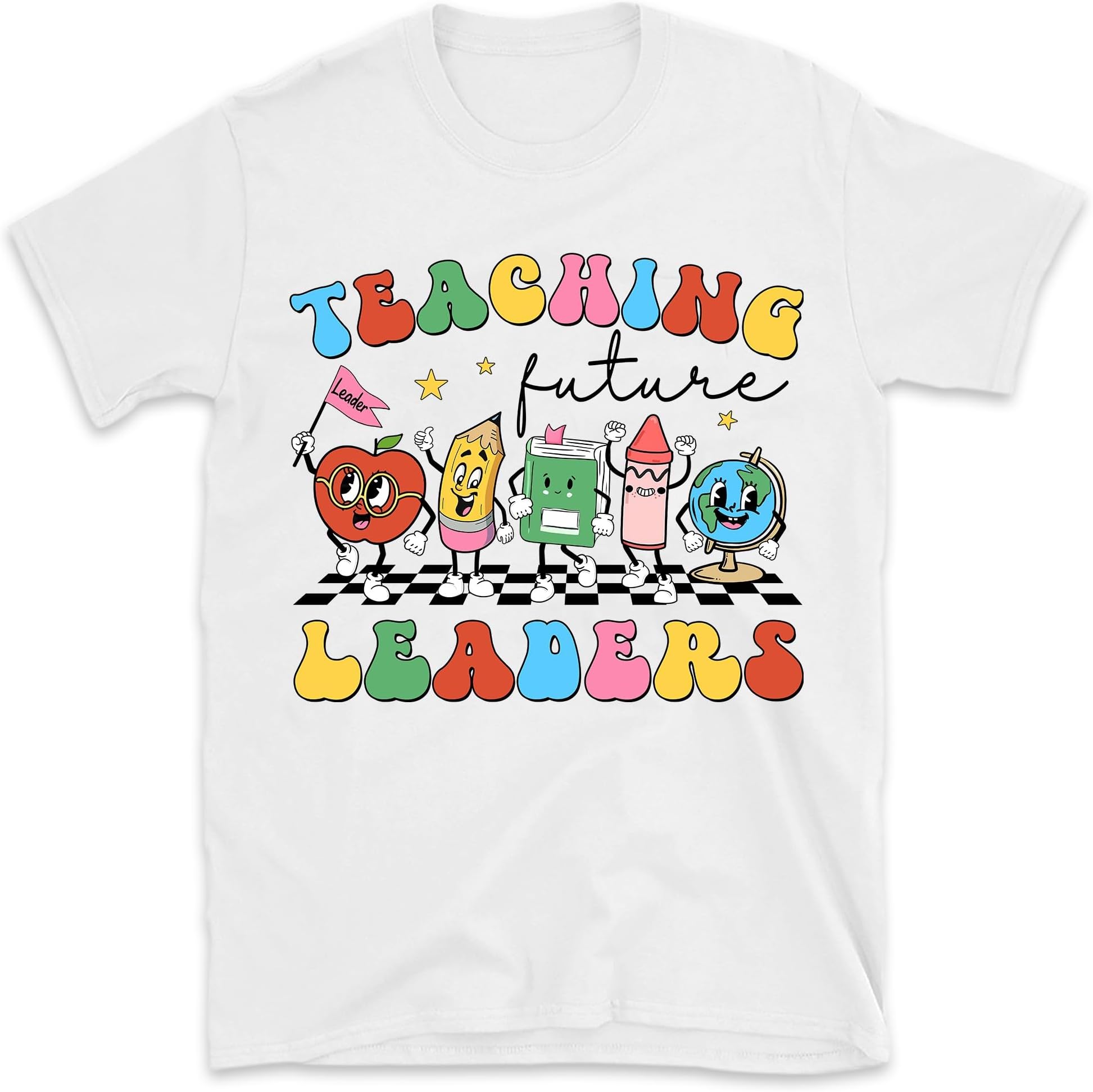 Teaching Future Leaders Shirt, Groovy Teacher Shirt, Vintage Teacher Shirt, Back to School Shirt, Retro Teacher Appreciation Gift, Small
