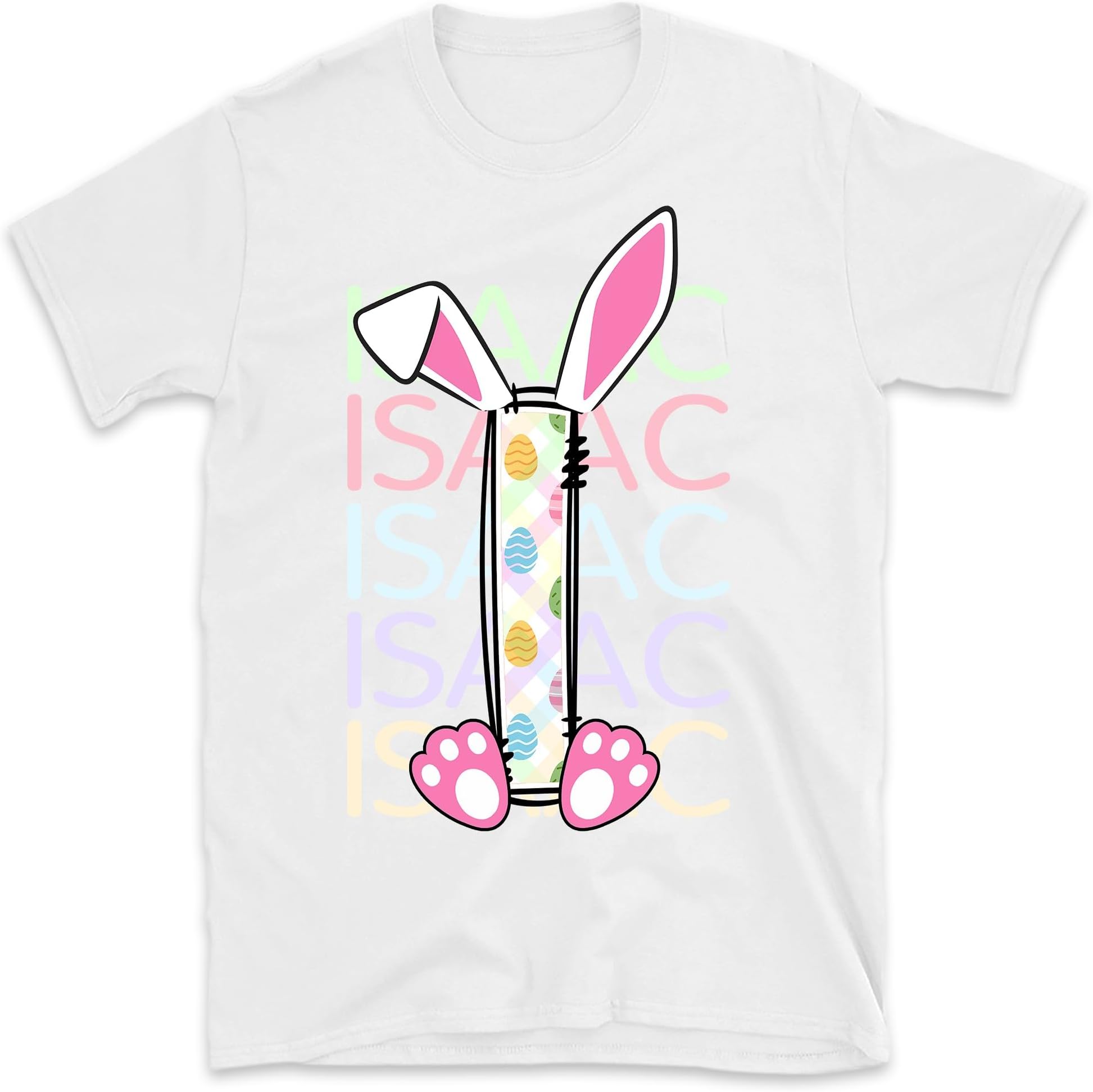 Personalized Alphabet Name Shirt, Custom Easter Name Shirt, Toddler Easter Shirt, Kids Easter Shirt, Bunny Kids Shirts, Small
