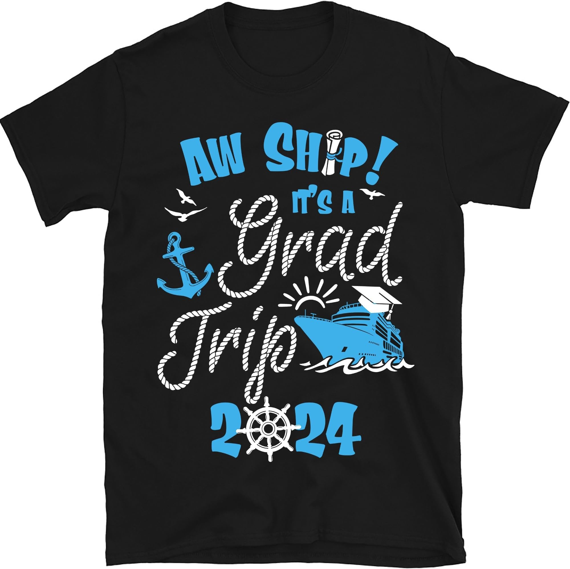 Cruise Shirts, Grad Trip, Graduation Cruise, Family Cruise T-Shirts, Aw Ship It's A Grad Trip, Cruise Tshirts, Cruise Graduation Shirts, Small