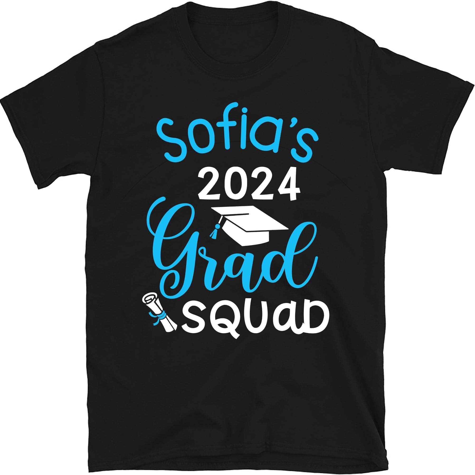 Personalized Graduation 2024 Squad Shirt, Senior 2024 Shirt, Custom Name Graduation Gift Shirt, Matching Family Graduation Shirts, Small