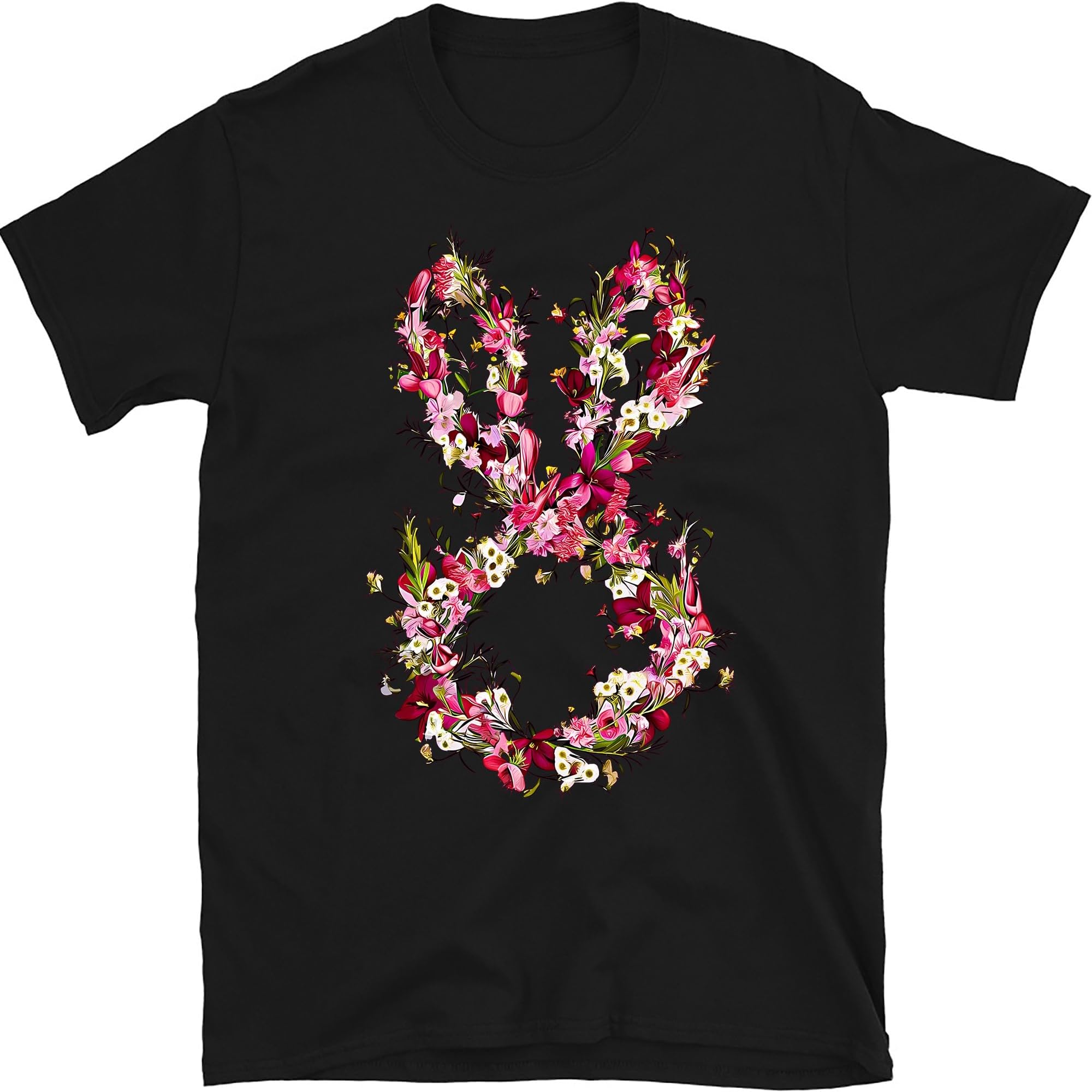 Floral Easter Bunny Shirt, Bunny Flowers Shirt, Cute Easter Bunny Shirt, Happy Easter Shirt, Easter Womens Shirt, Easter Girls