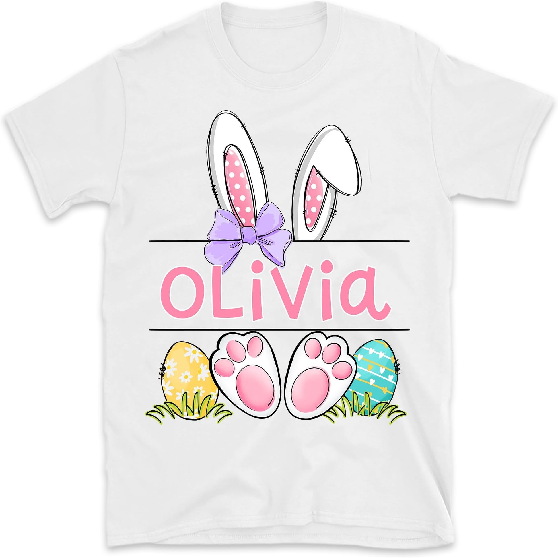 Cute Easter Bunny Shirt, Personalized Easter Shirts for Kids, Matching Easter Toddler Shirts, Cousin Crew Easter, Toddler Easter Egg Hunt Shirts