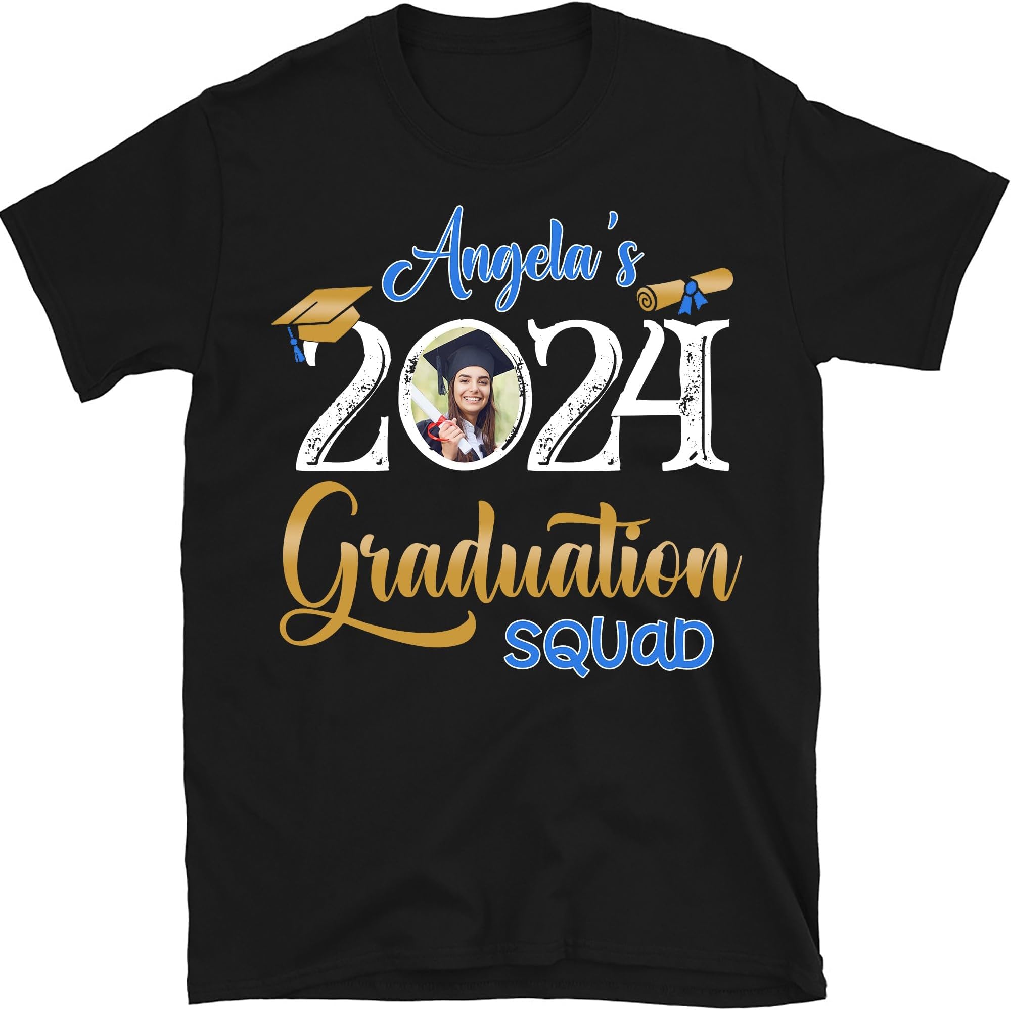Custom Photo Graduation 2024 Shirt, Graduation Shirt, 2024 Graduate Shirt, Matching Family Graduate Shirt, Custom Family Graduation Shirts