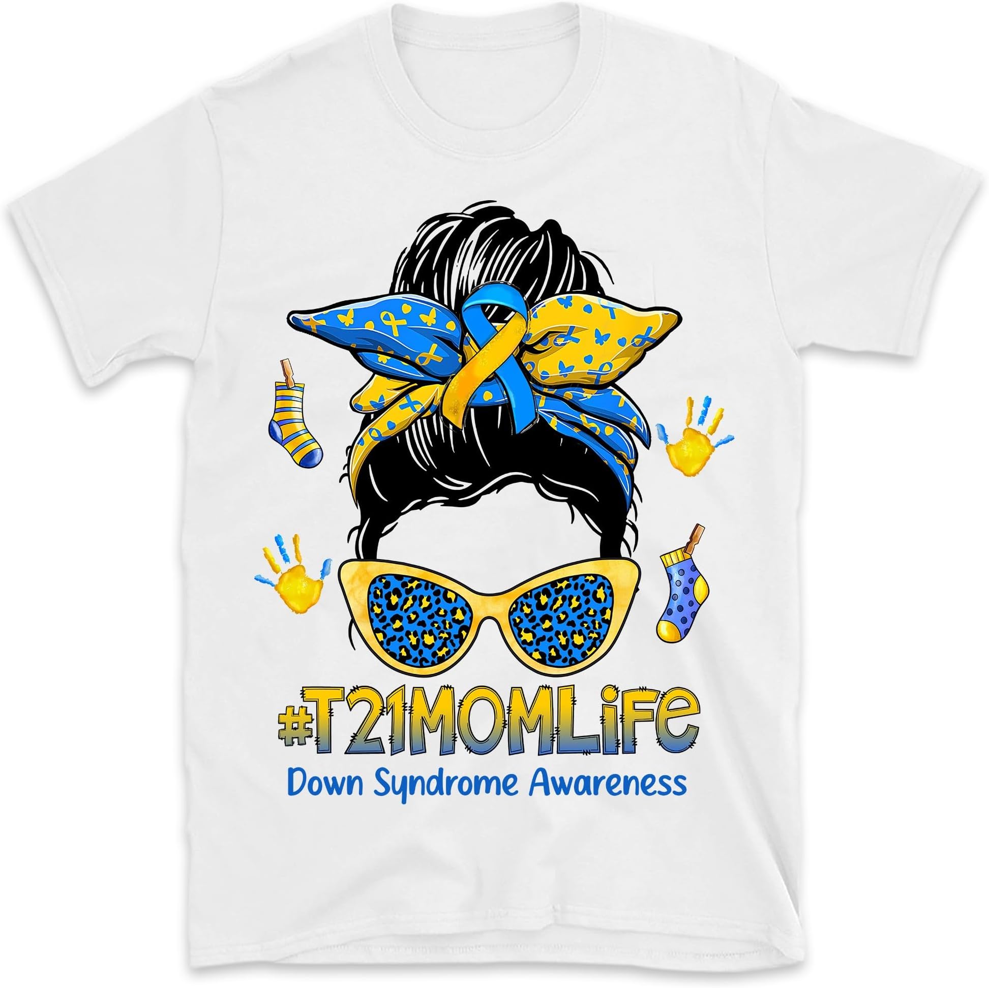 T21 Mom Life Down Syndrome Awarenss Shirt, Messy Bun Down Syndrome Mom Shirt, Trisomy 21 Shirt, Extra Chromosome Shirt