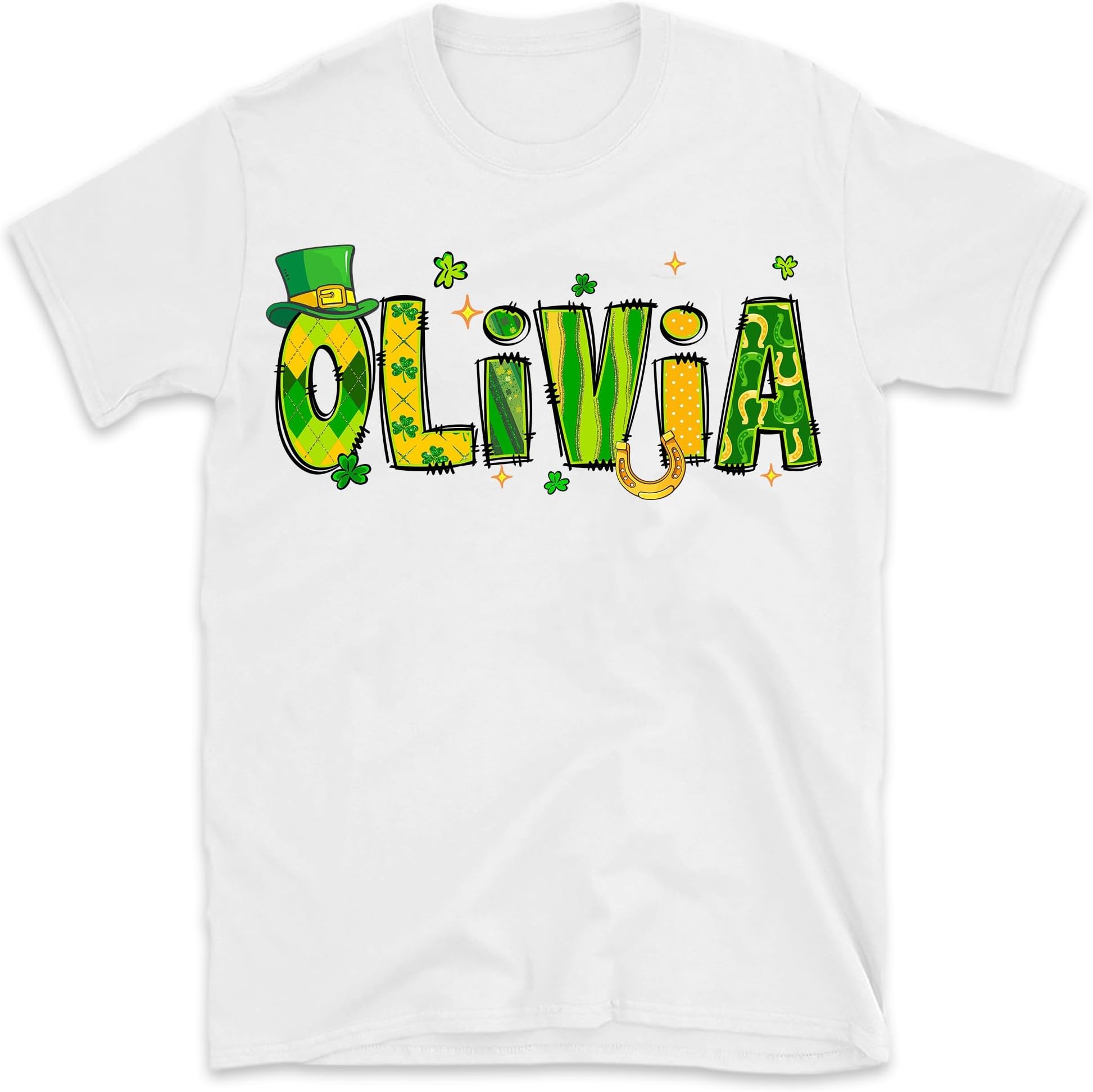 St Patrick's Day Family Shirt,St Patrick's Day Custom T-Shirt, Custom Name St Patrick Day Shirt, Shamrock Personalized Shirt, Small