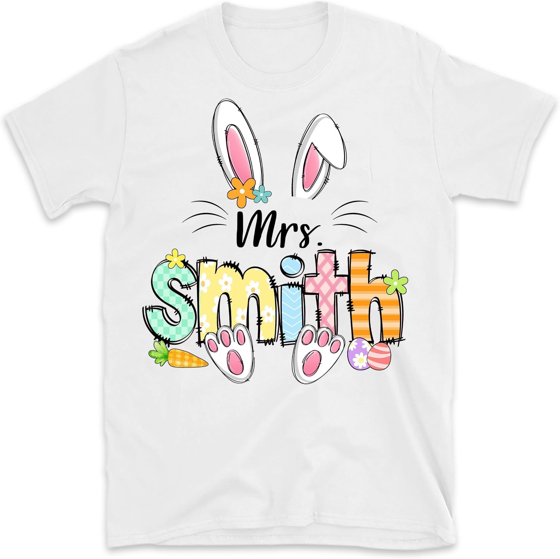 Personalized Easter Bunny Teacher Shirt, Custom Teacher Shirt, Teacher Easter Shirt, Teacher Bunny, Easter Day Tshirt, Small