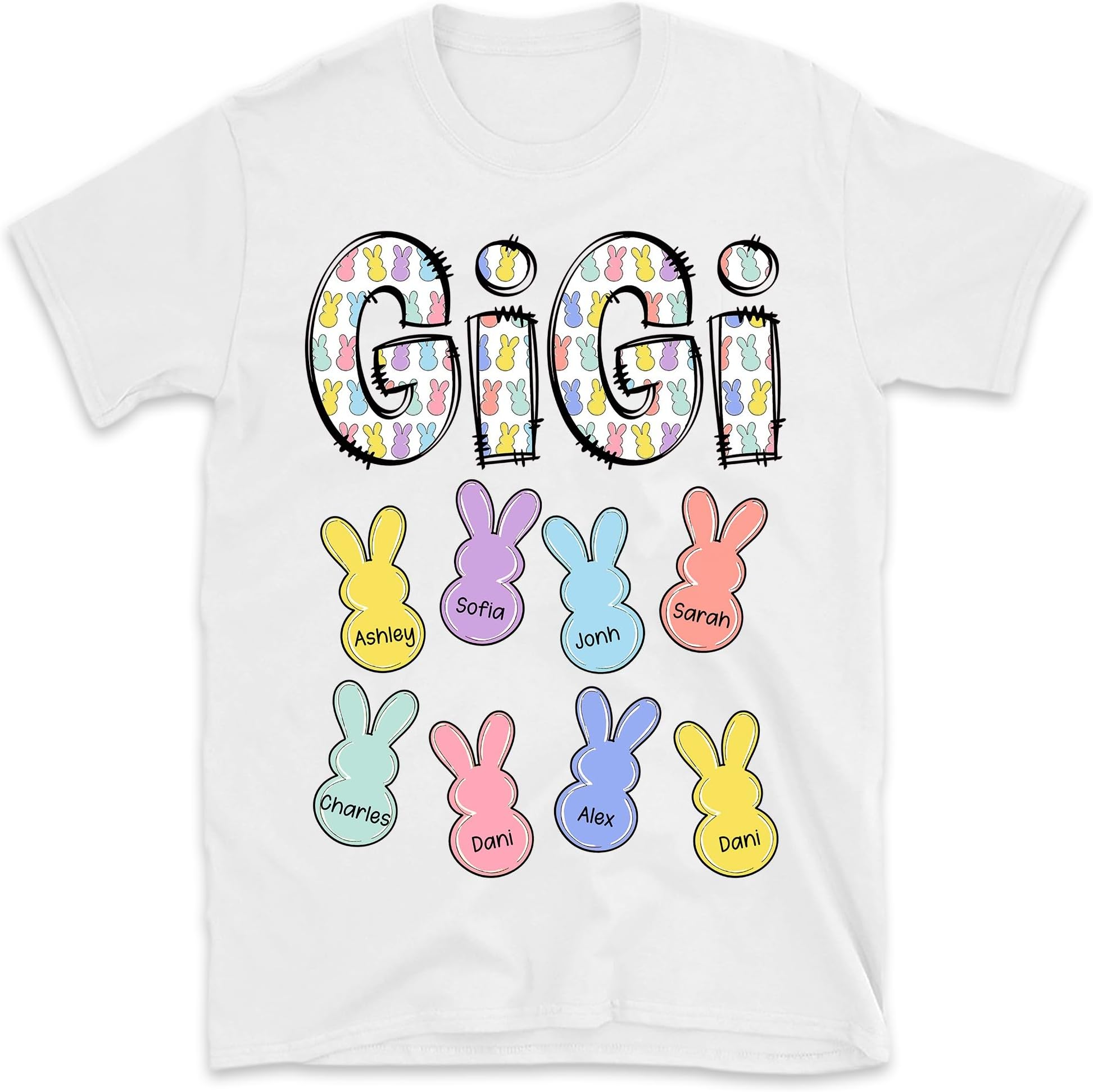Easter Grandma Shirt, Personalized Mimi Shirt with Kids Names, Easter Gift for Grandma Mimi Nana, Custom Easter Shirt, Easter Nana Shirt, Small