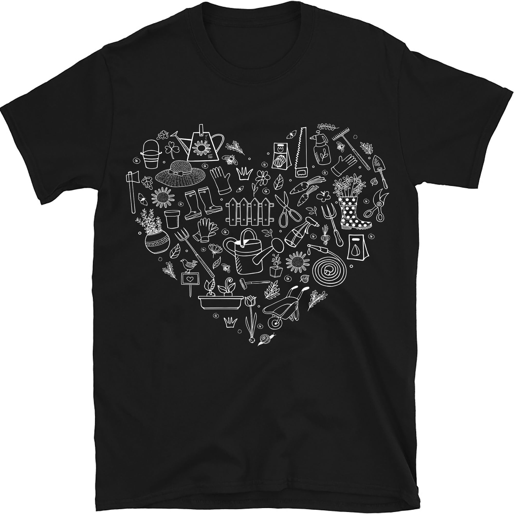 Garden Tools Heart Shirt, Gardening Shirt, Gardener Shirt, Plant Lover Shirt, Plant Mama Shirt, Botanical Shirt, Gift for Gardeners