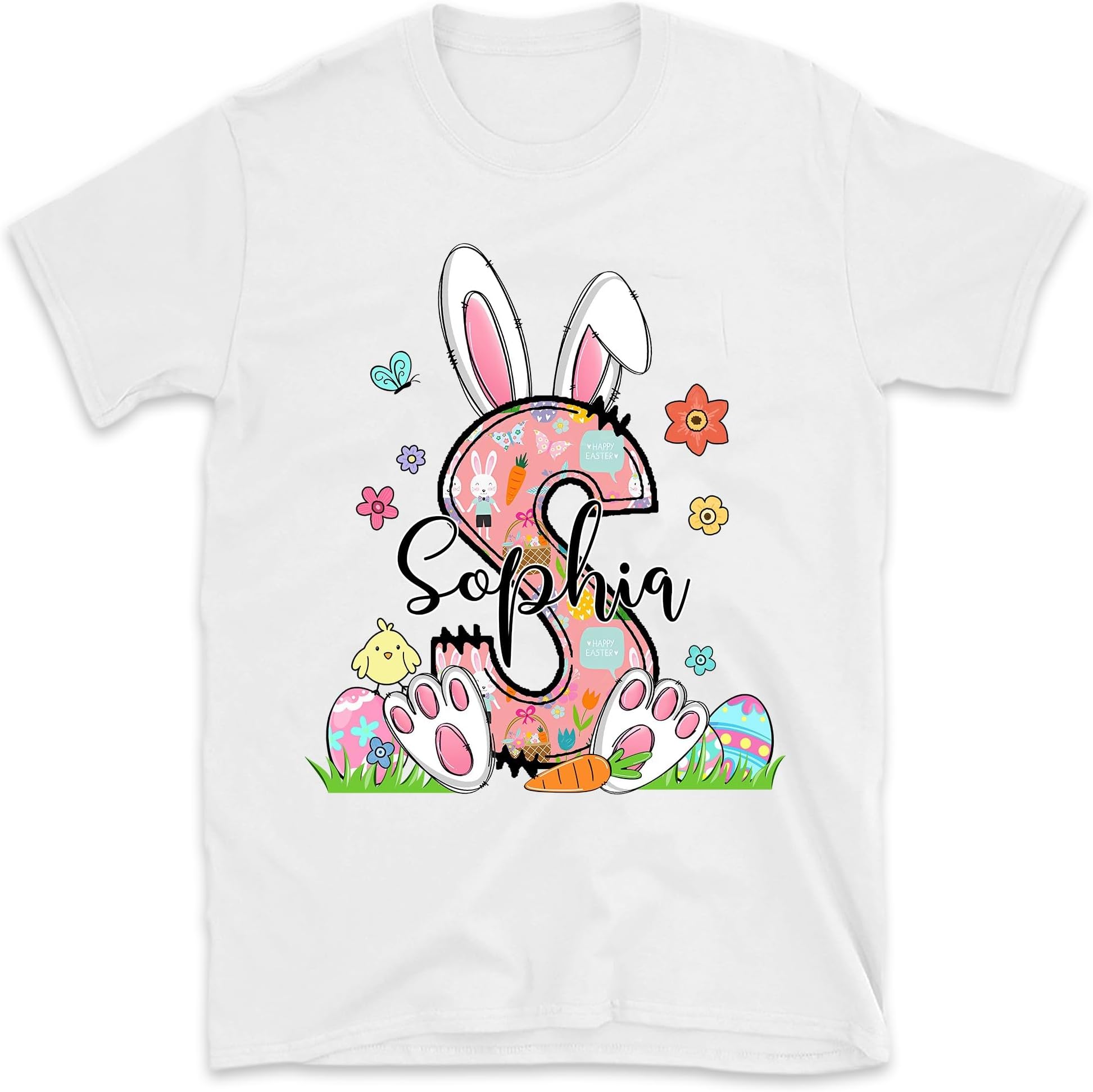 Easter Kids Shirt, Toddler Boy Girl Easter Shirt, Personalized Name Shirt, Bunny Shirt, Cute Easter, Happy Easter Shirt