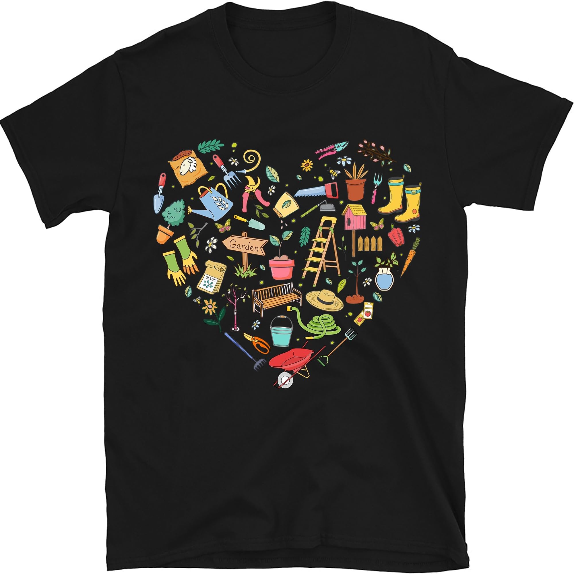 Garden Tools Heart Shirt, Gardener Shirt, Gardening Shirt, Plant Lover Shirt, Plant Mama Shirt, Botanical Shirt, Gift for Gardeners