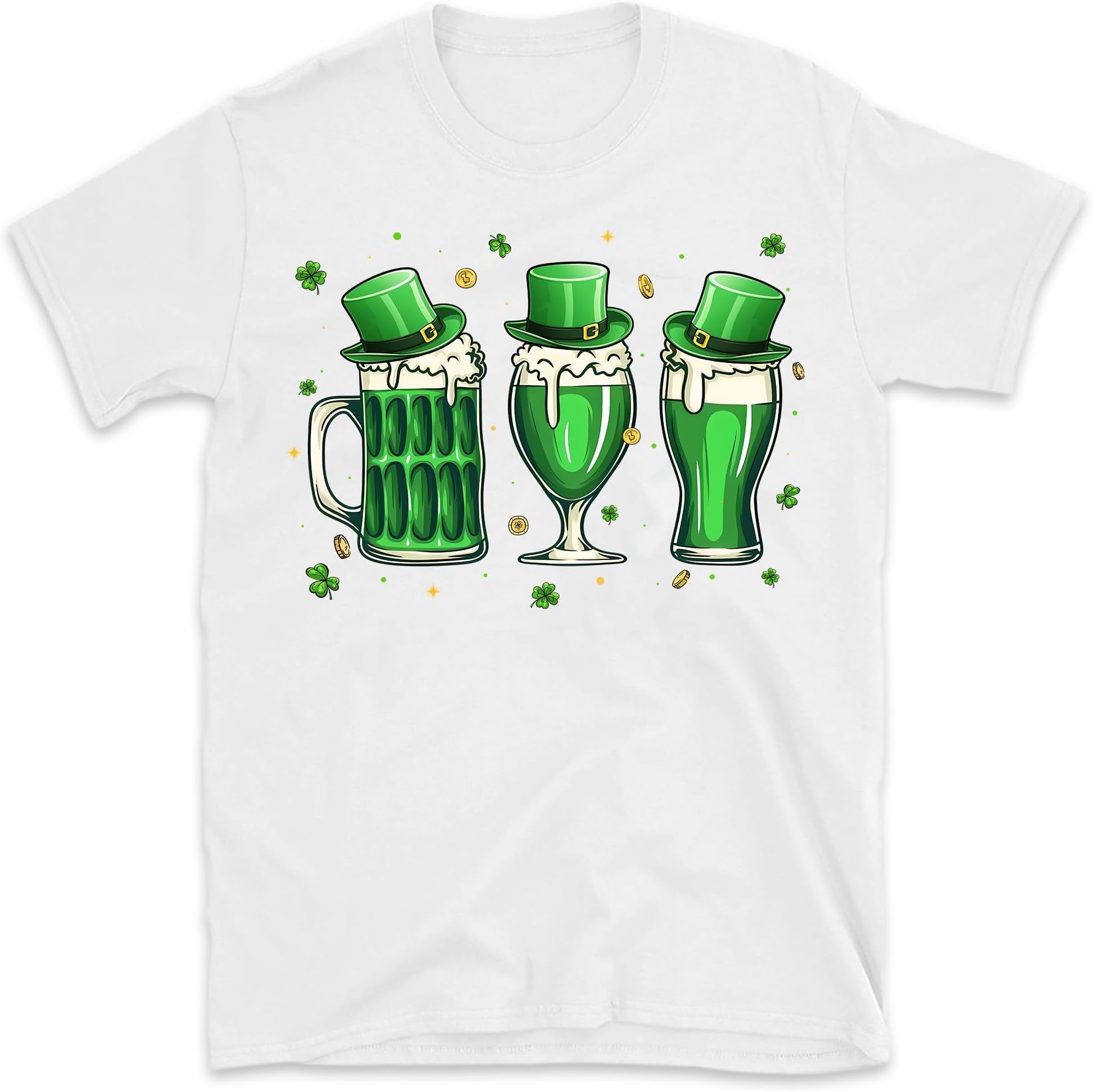 St Patricks Beer Shirt, Lucky Shamrock Beer Glasses Shirt, Beer Lover Shirt, St Pattys Day Drinking Party Shirt