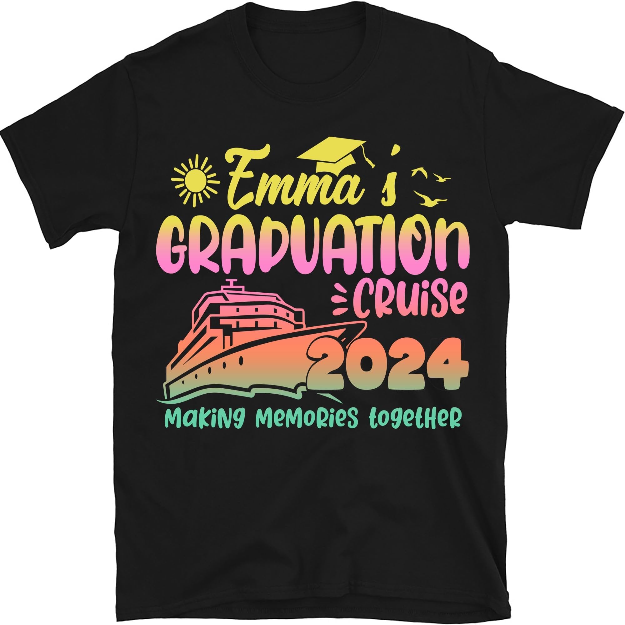 Graduation Cruise 2024 Shirts, Cruise Vacation Graduation Tee, Custom Graduation Shirt,Summer Ship Trip Tee, Small